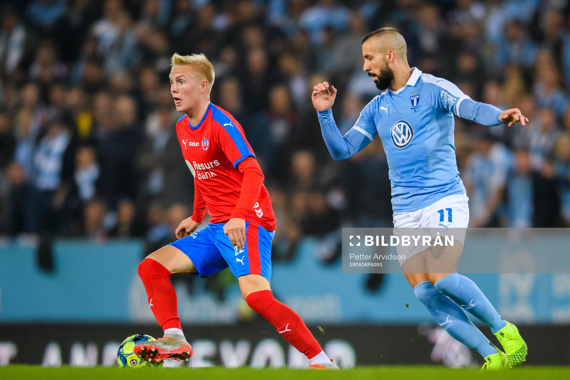 Helsingborgs Daniel Hafsteinsson och Malmö FFs Guillermo