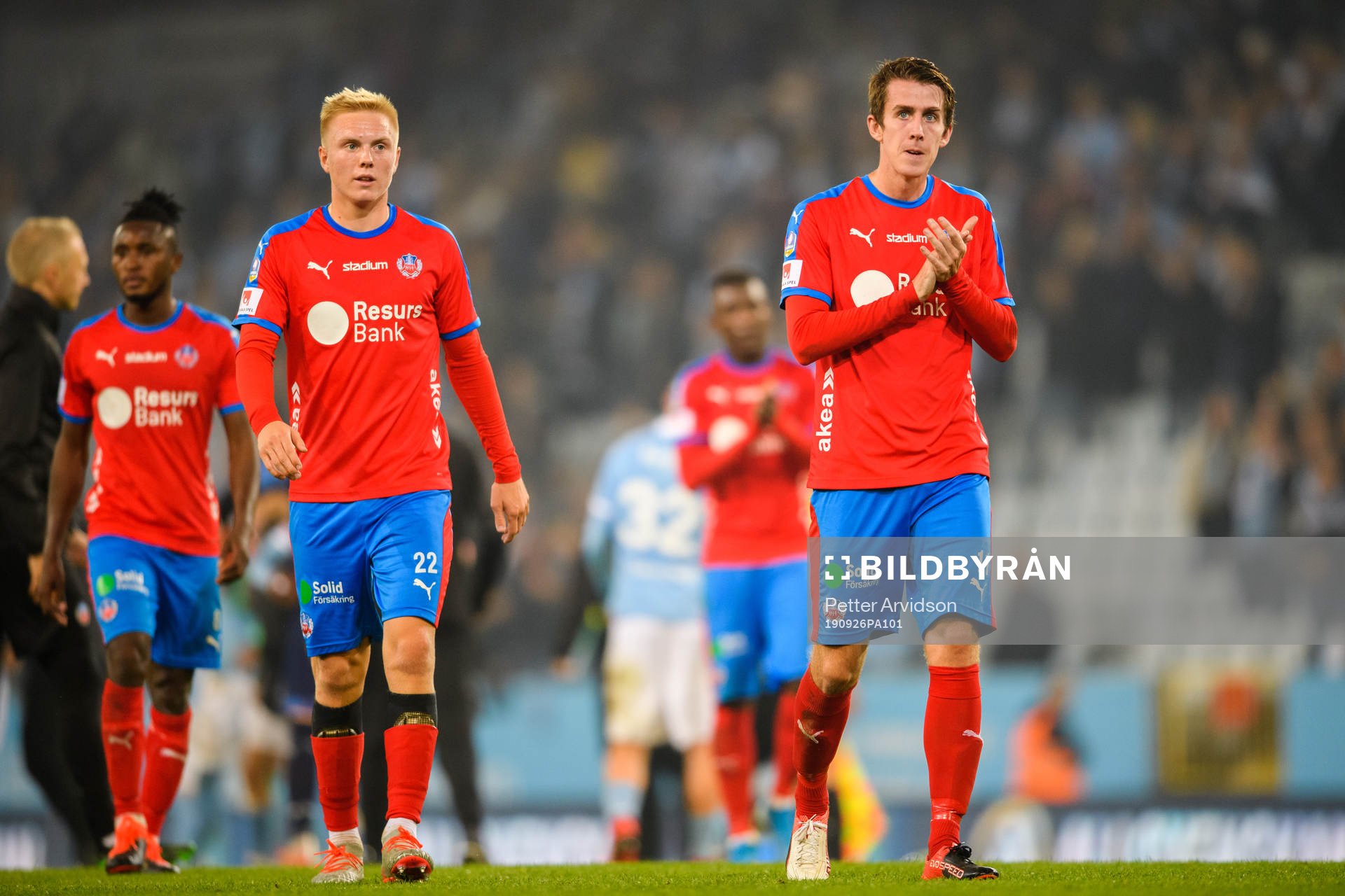 Helsingborgs Daniel Hafsteinsson och Adam Eriksson deppar