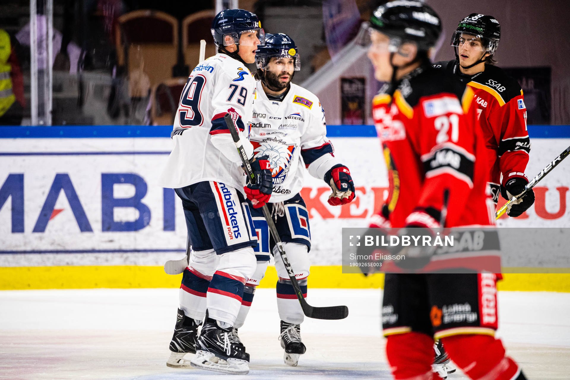 Linköpings Patrik Lundh och Joe Whitney jublar