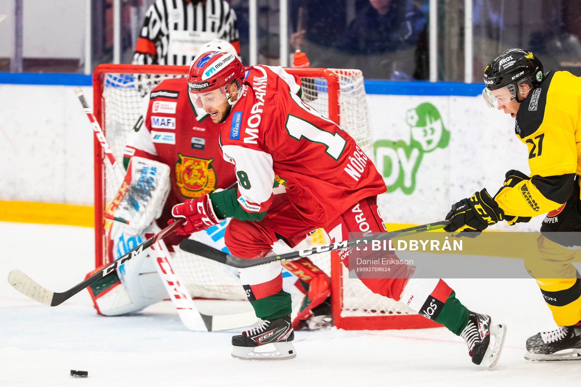 Moras Mattias Nörstebö och Västerås Sebastian Benker