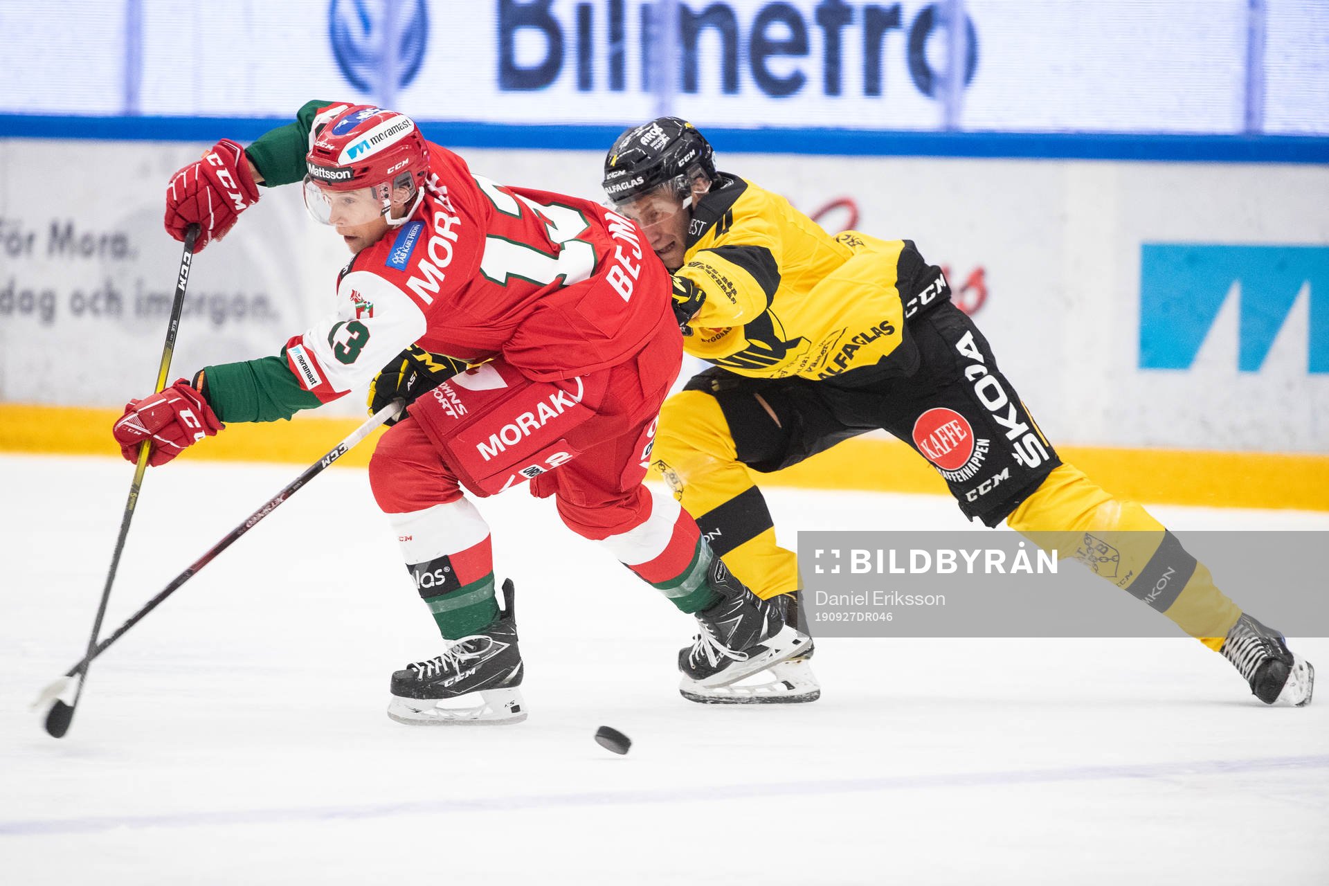 Moras Emil Bejmo och Västerås Morgan Hassel