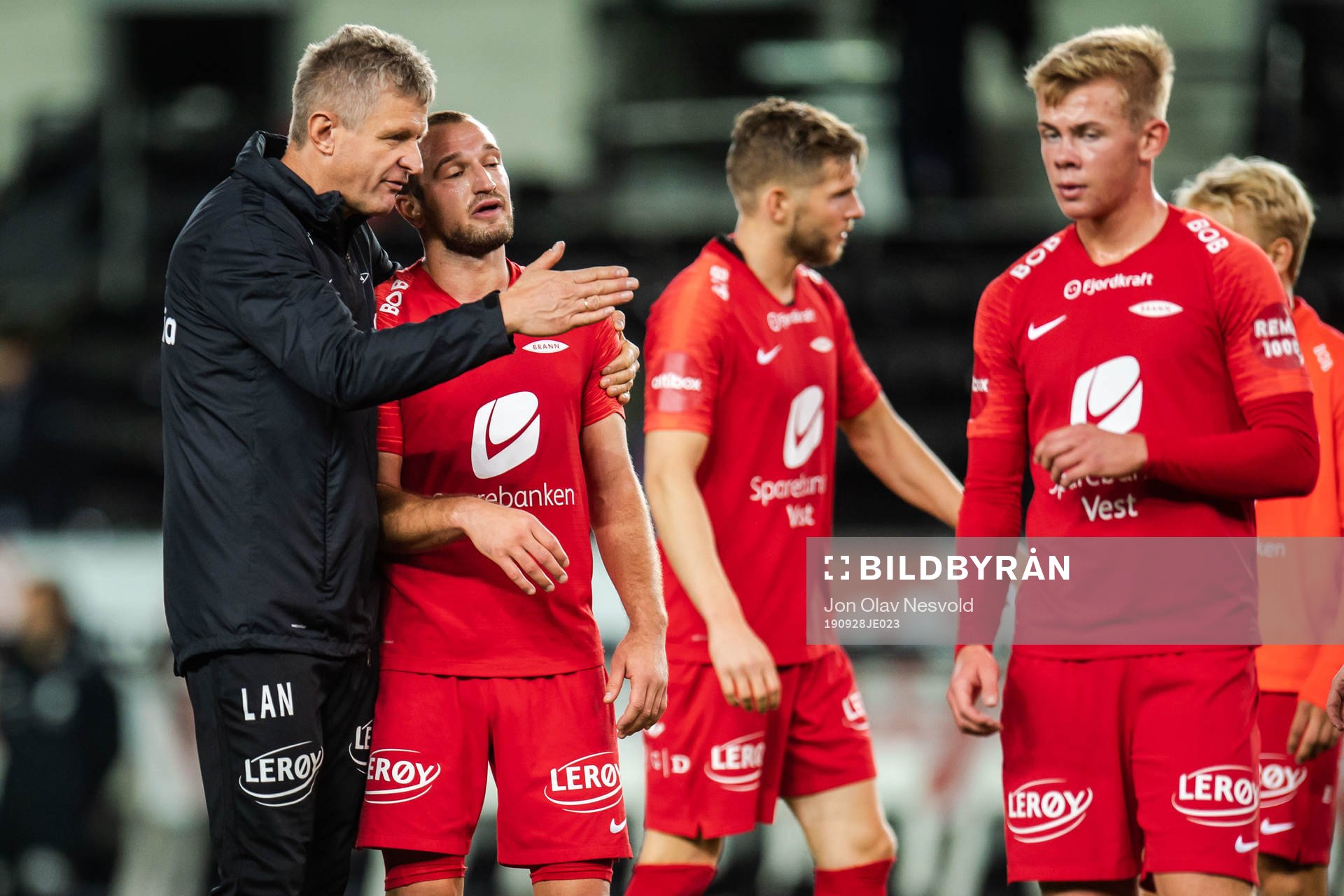 Lars Arne Nilsen, head coach and Veton Berisha of Brann