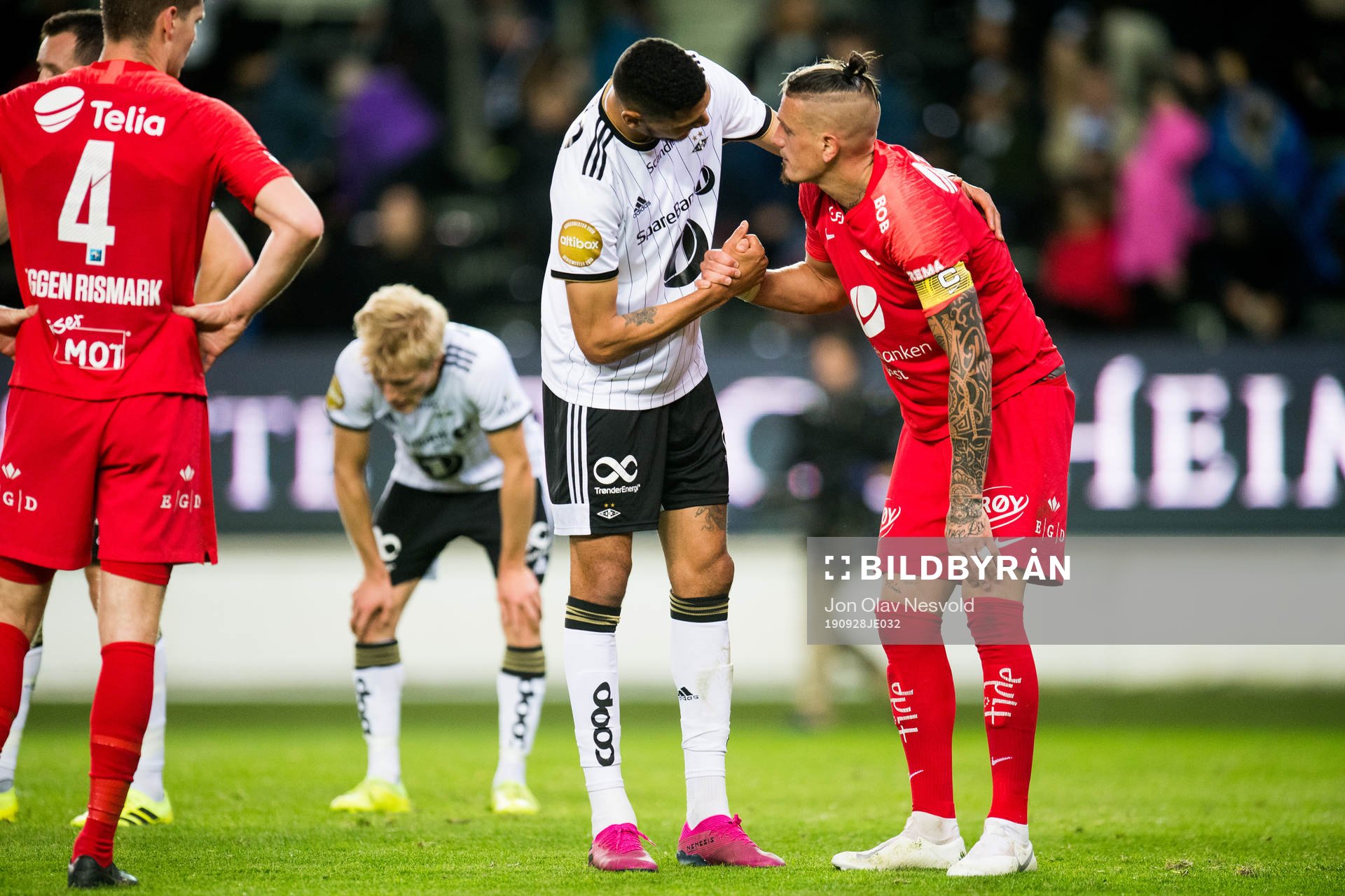 Bjørn Maars Johnsen of Rosenborg and Vito Wormgoor of Brann