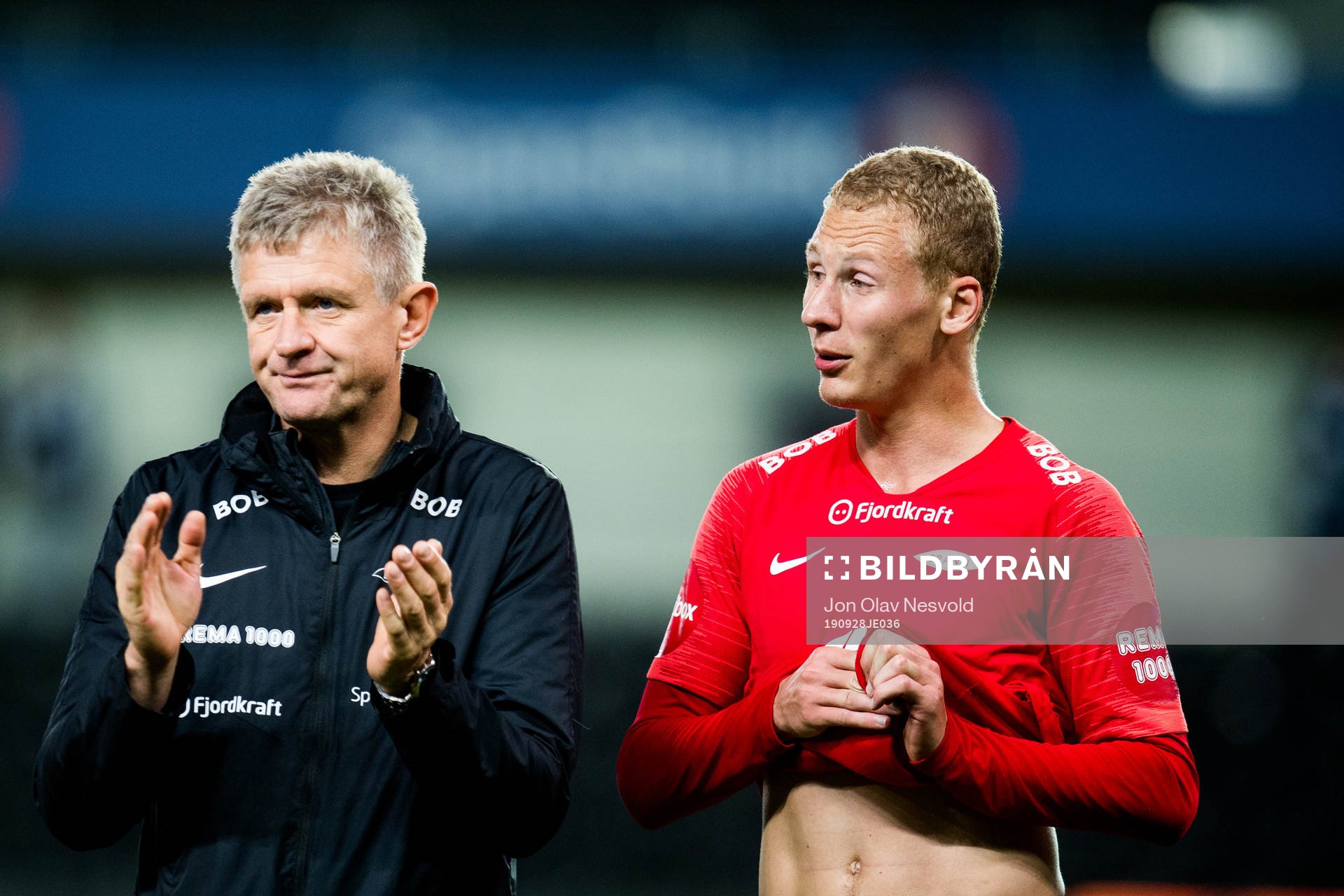 Lars Arne Nilsen, head coach of Brann, and Kristoffer