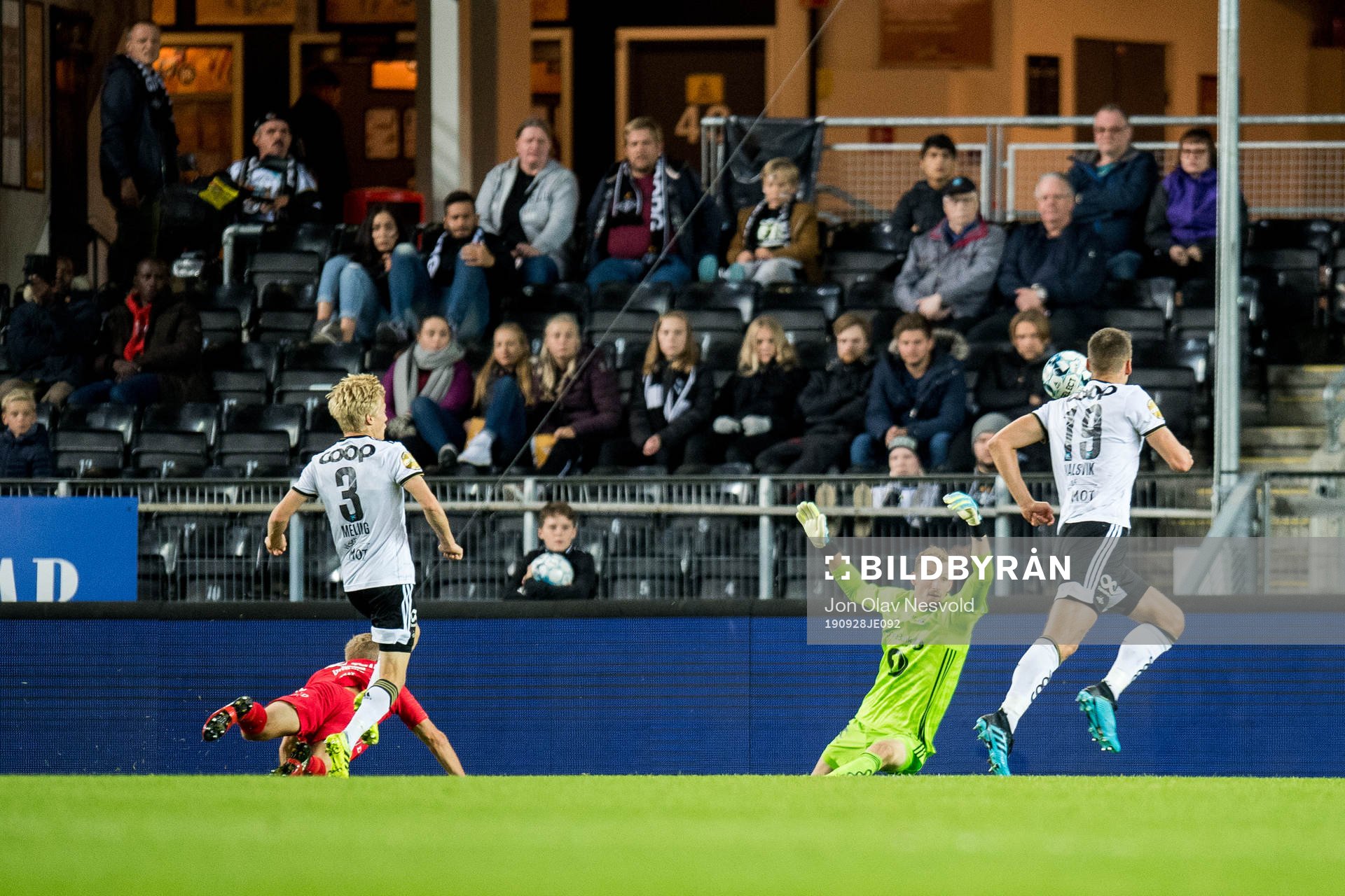 Thomas Grøgaard of Brann, Birger Meling and goalkeeper