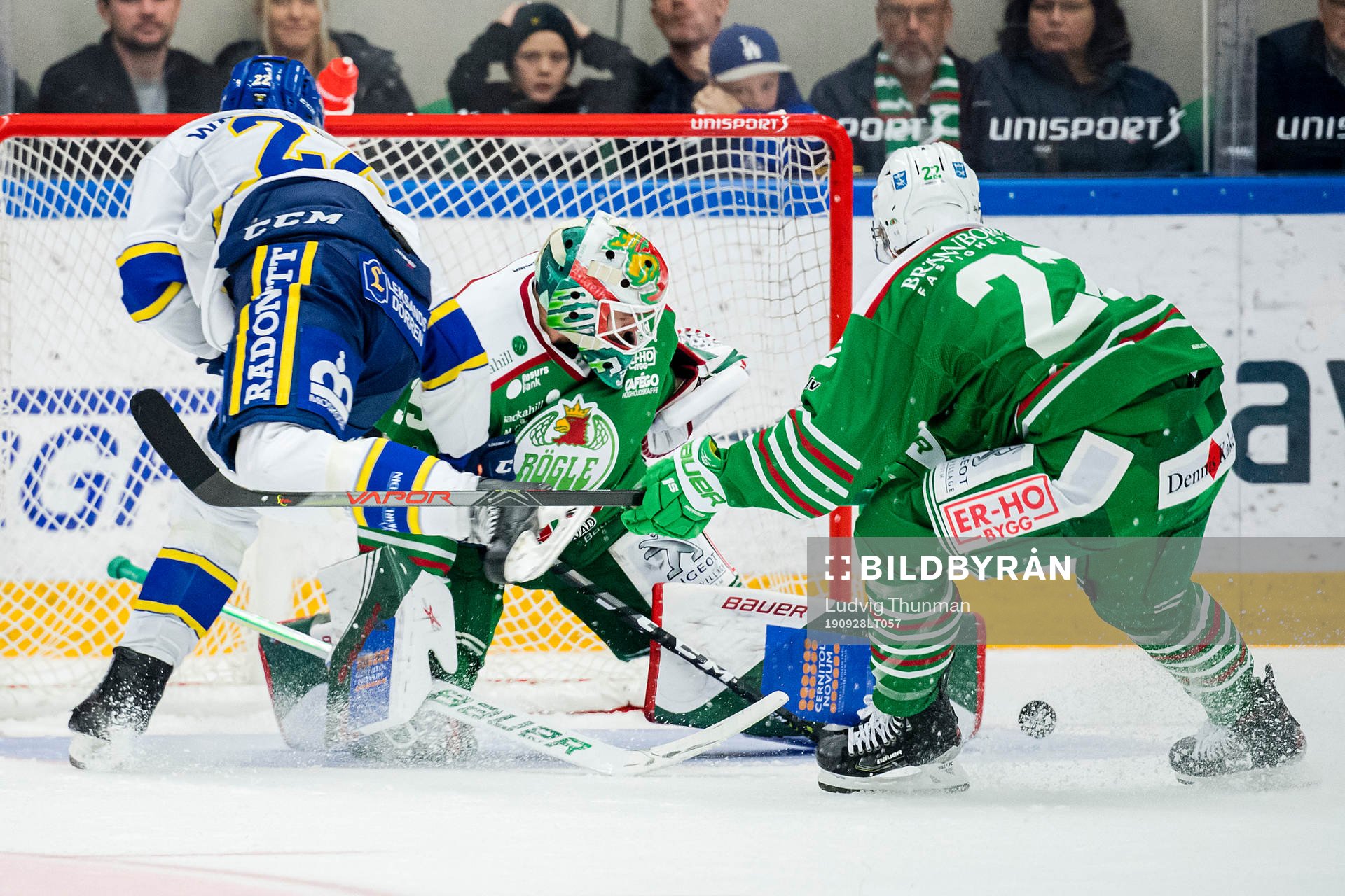 Leksands Sebastian Wännström gör 3-3 bakom Rögles