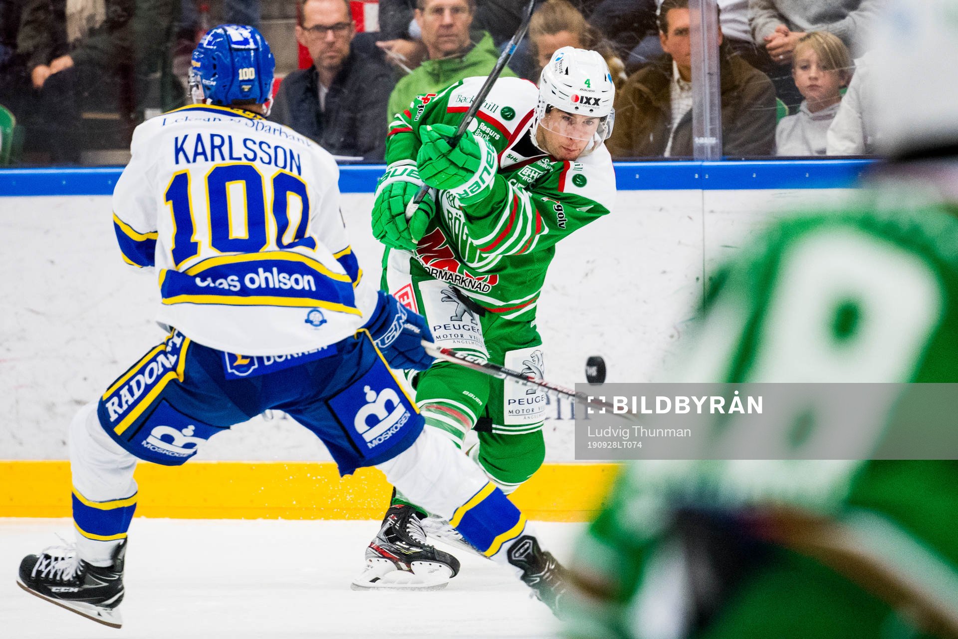 Rögles Kodie Curran och Leksands Martin Karlsson