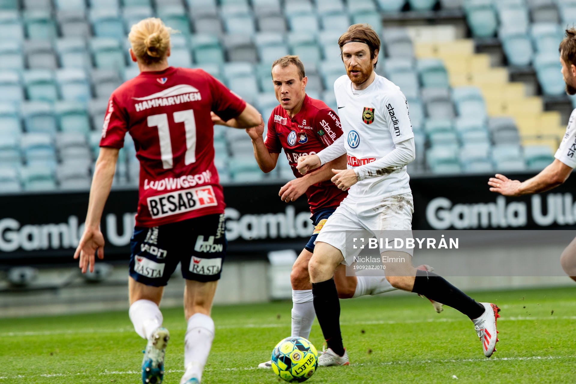 Brommapojkarnas Marcus Gustafsson under fotbollsmatchen i Superettan mellan Örgryte och Brommapojkarna den 28 september 2019 i Göteborg.