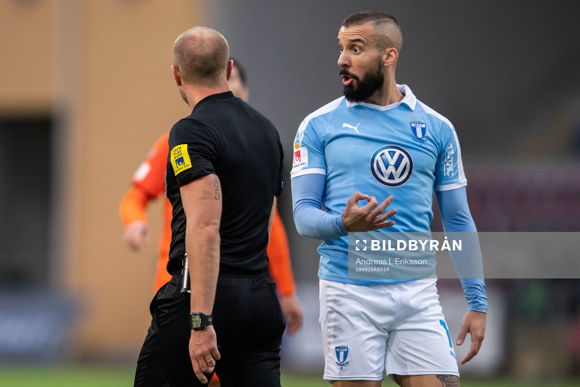 Malmö FFs Guillermo Molins reagerar på ett domslut