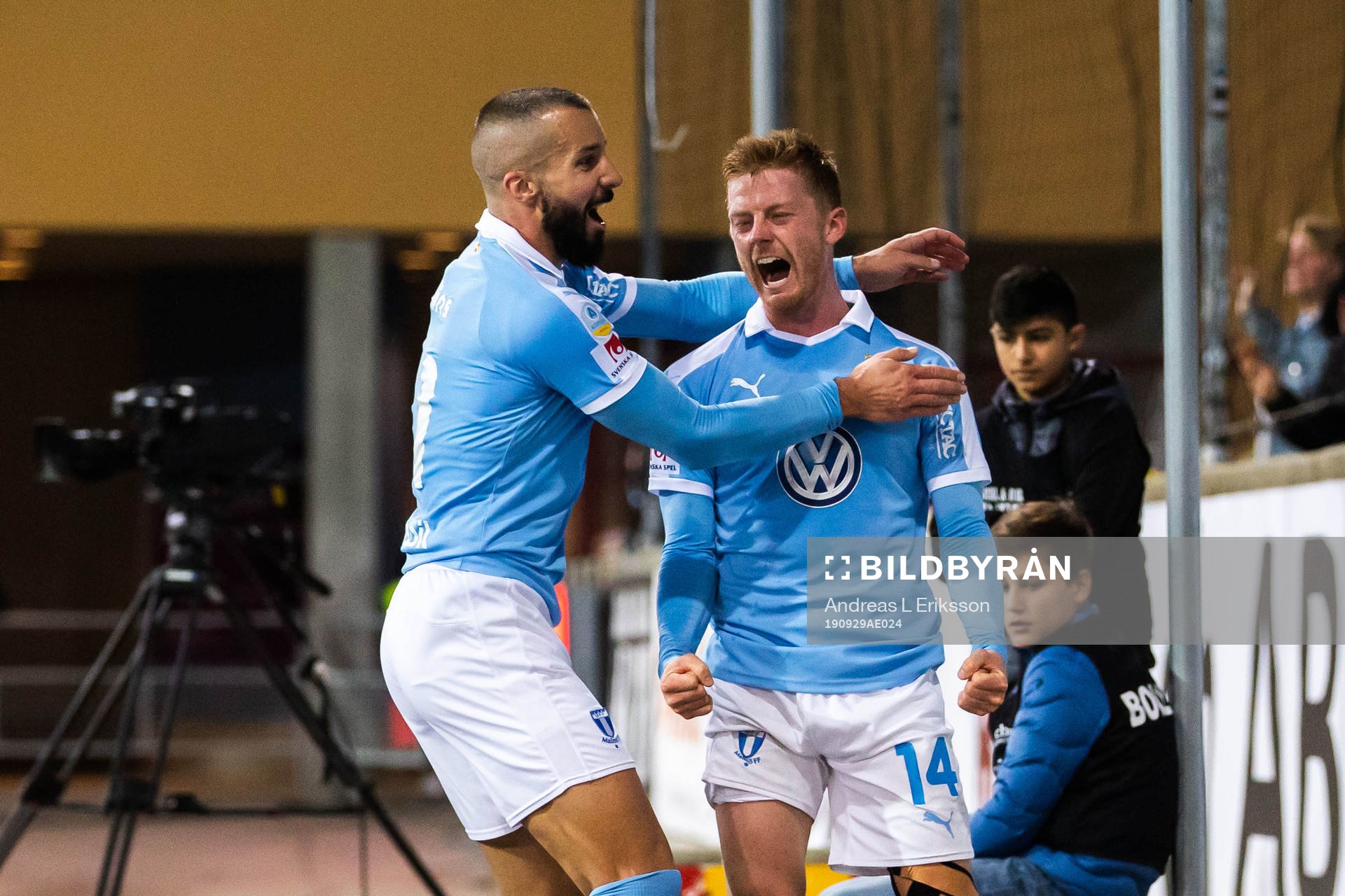 Malmö FFs Anders Christiansen och Guillermo Molins jublar