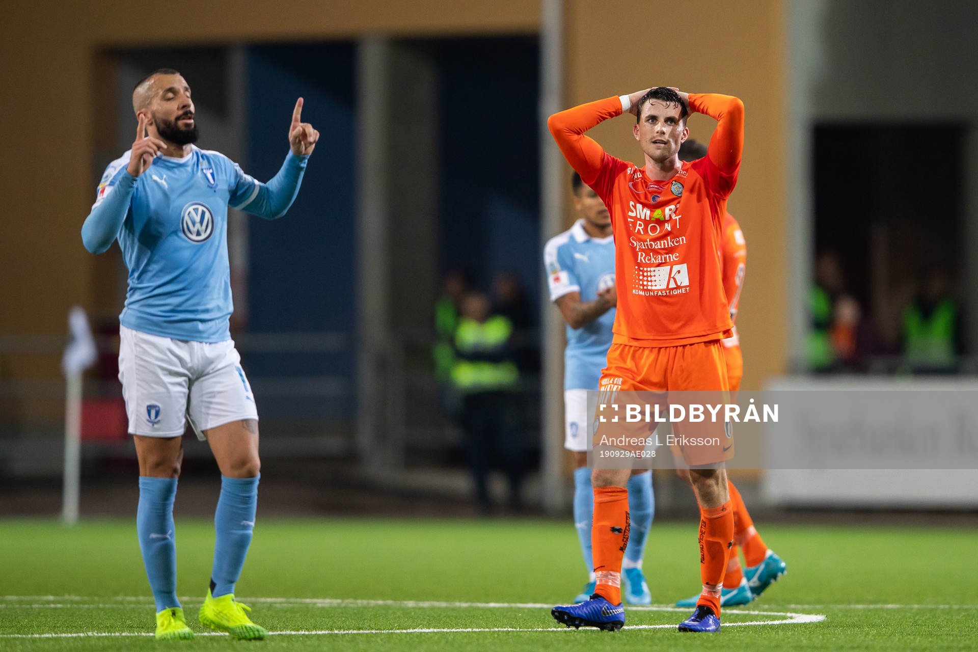 Malmö FFs Guillermo Molins jublar och AFC Eskilstunas