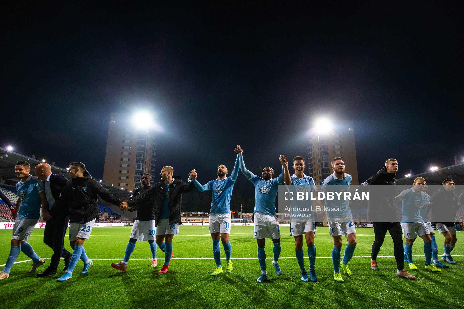Malmö FFs spelare jublar