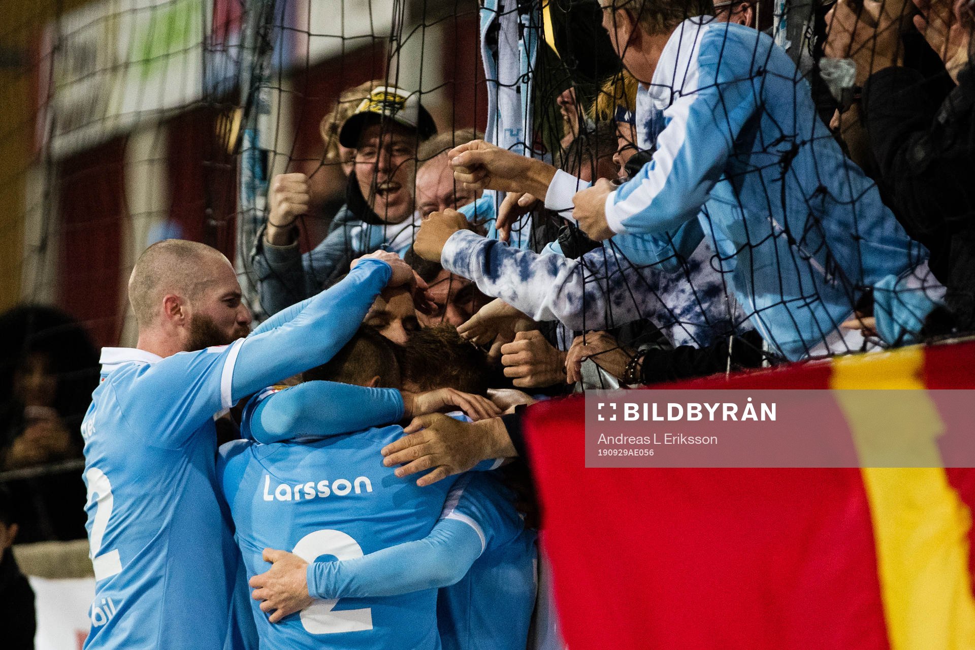Malmö FFs Jo Inge Berge och Eric Larsson jublar
