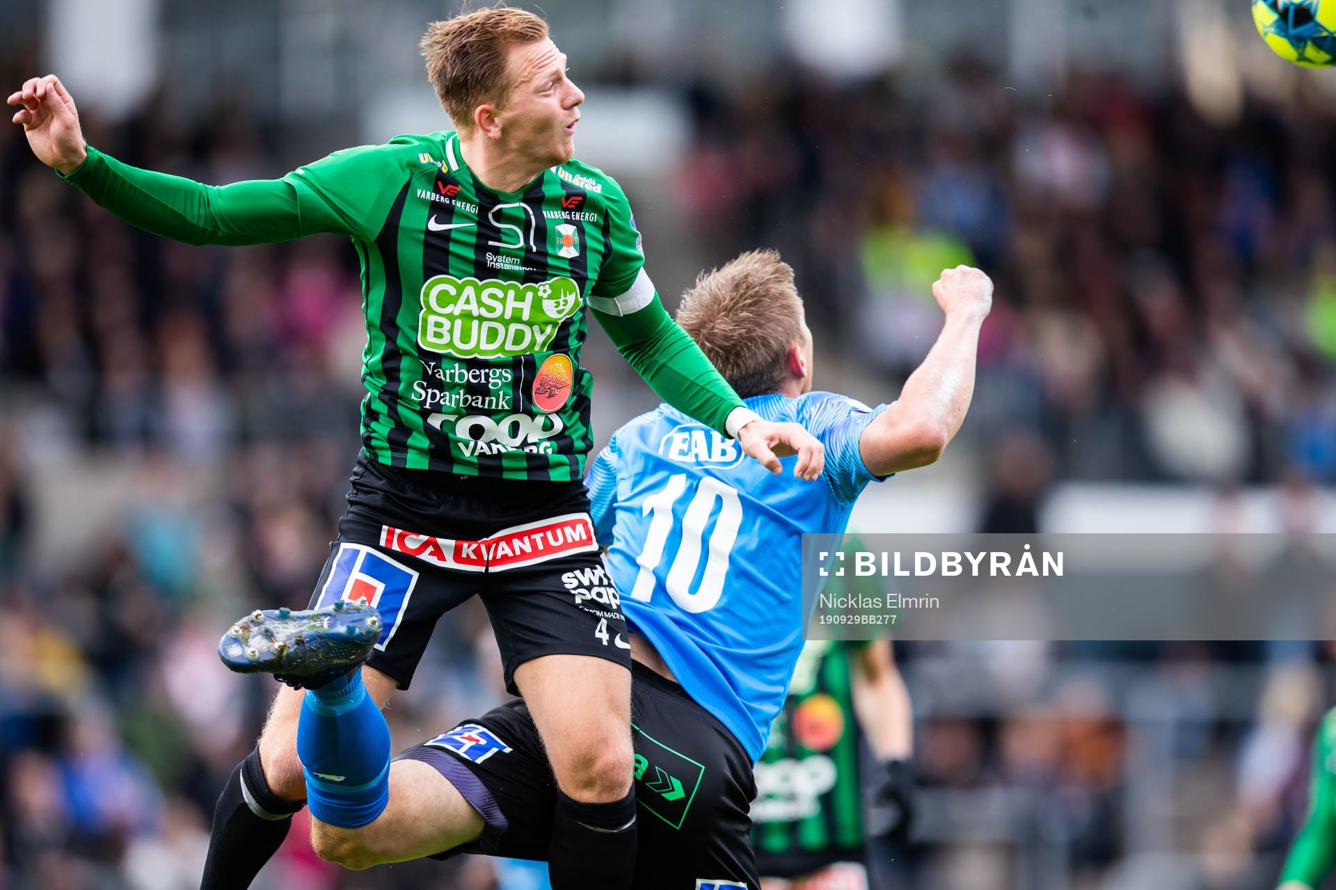 Varbergs Jesper Modig och Halmstads Mikael Boman