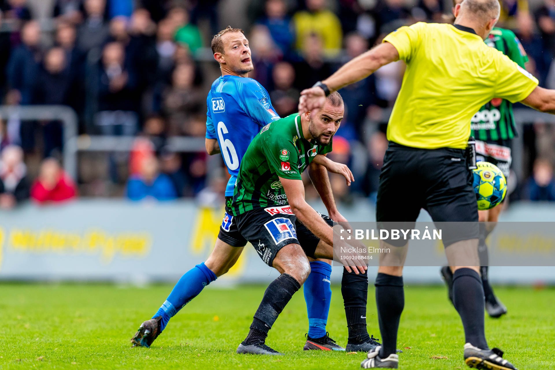 Varbergs Perparim Beqaj mot Halmstads Joel Allansson