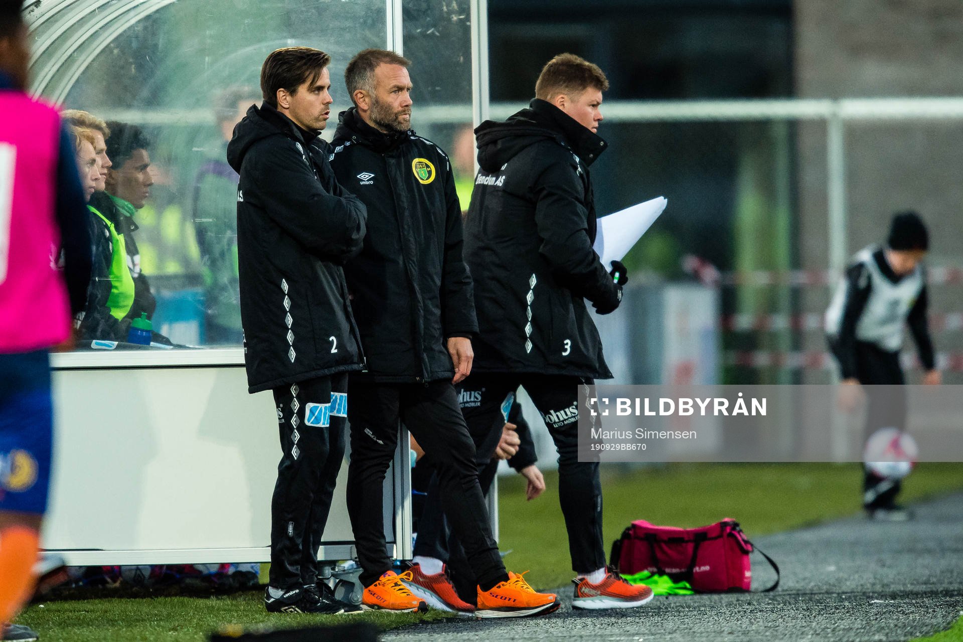 Trond Fredriksen, head coach of Ull/Kisa, during the OBOS-ligaen match between Ull/Kisa and Aalesund on September 29, 2019 in Jessheim.