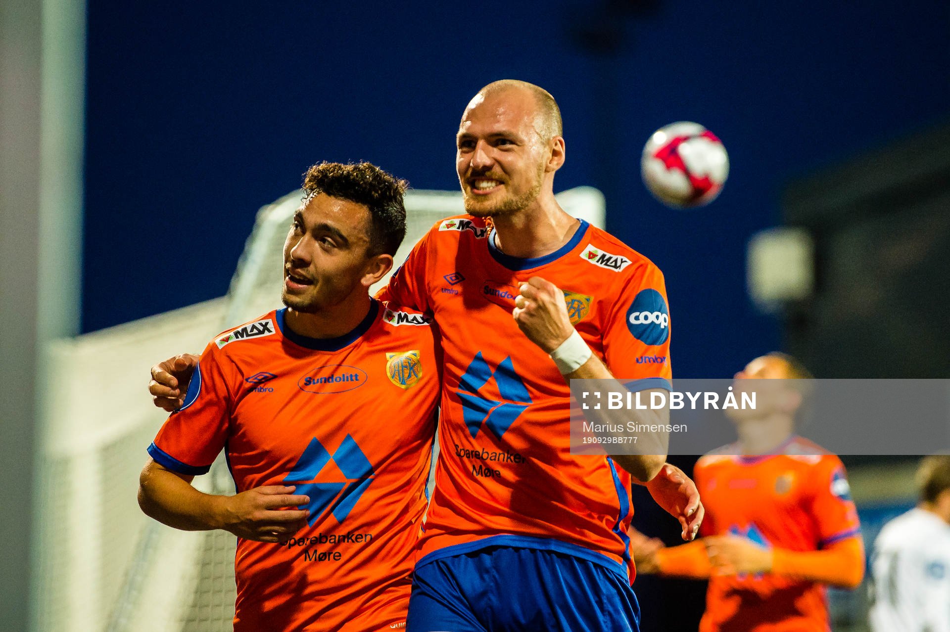 Niklas Fernando Nygaard Castro of Aalesund celebrates with