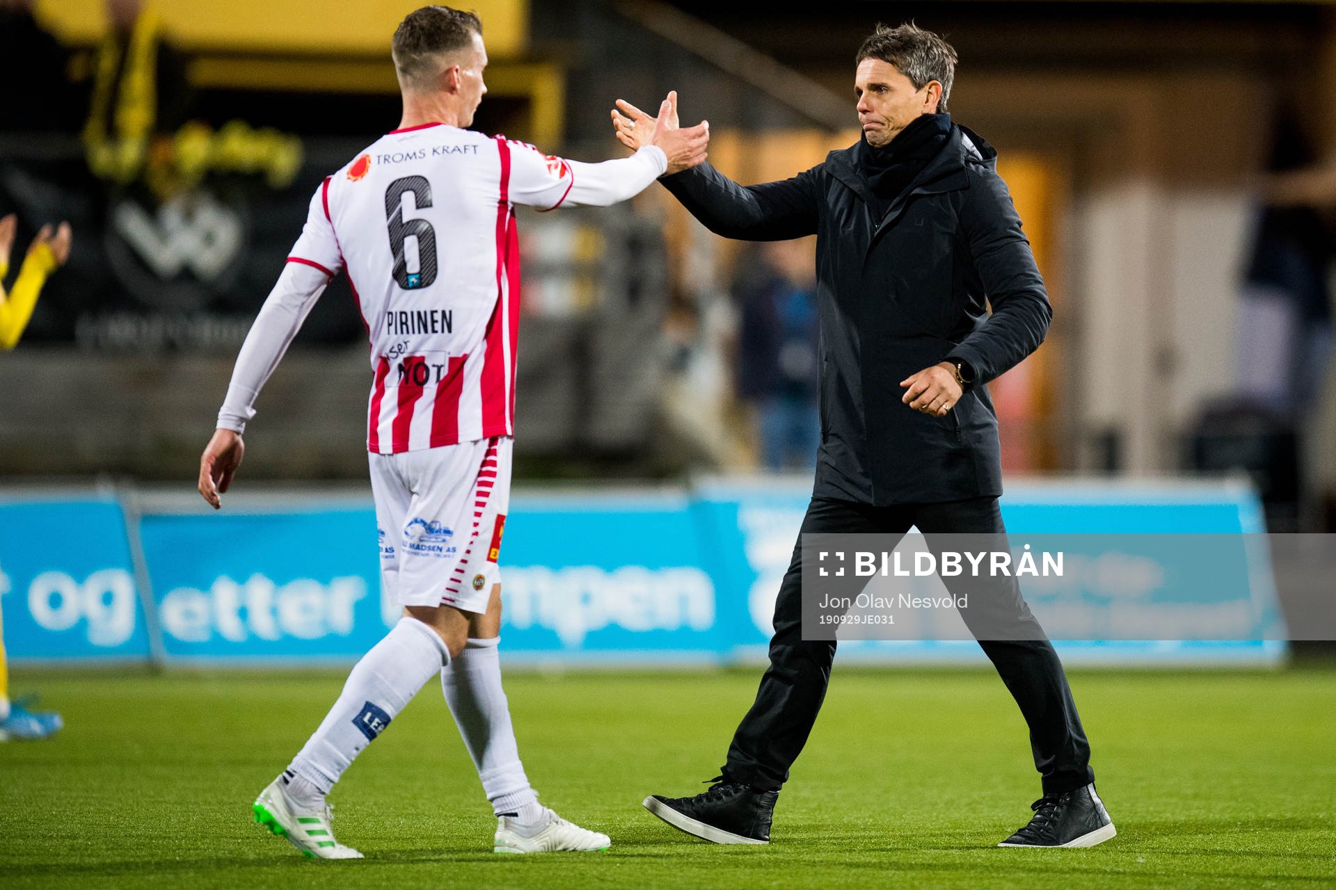 Juha Markus Pirinen of Tromsø and Simo Valakari, head