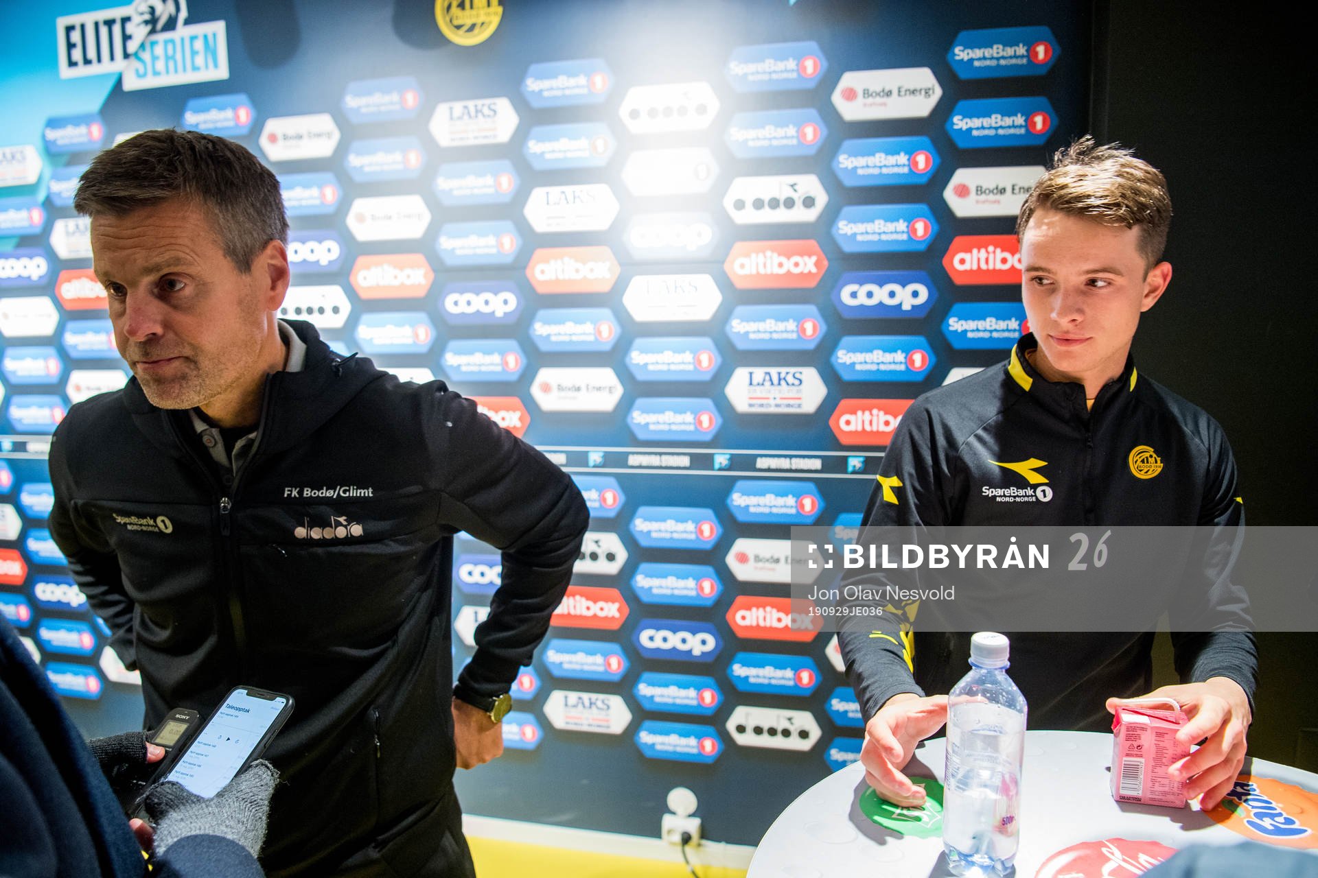Kjetil Knutsen, head coach of Bodø/Glimt, and Håkon Evjen
