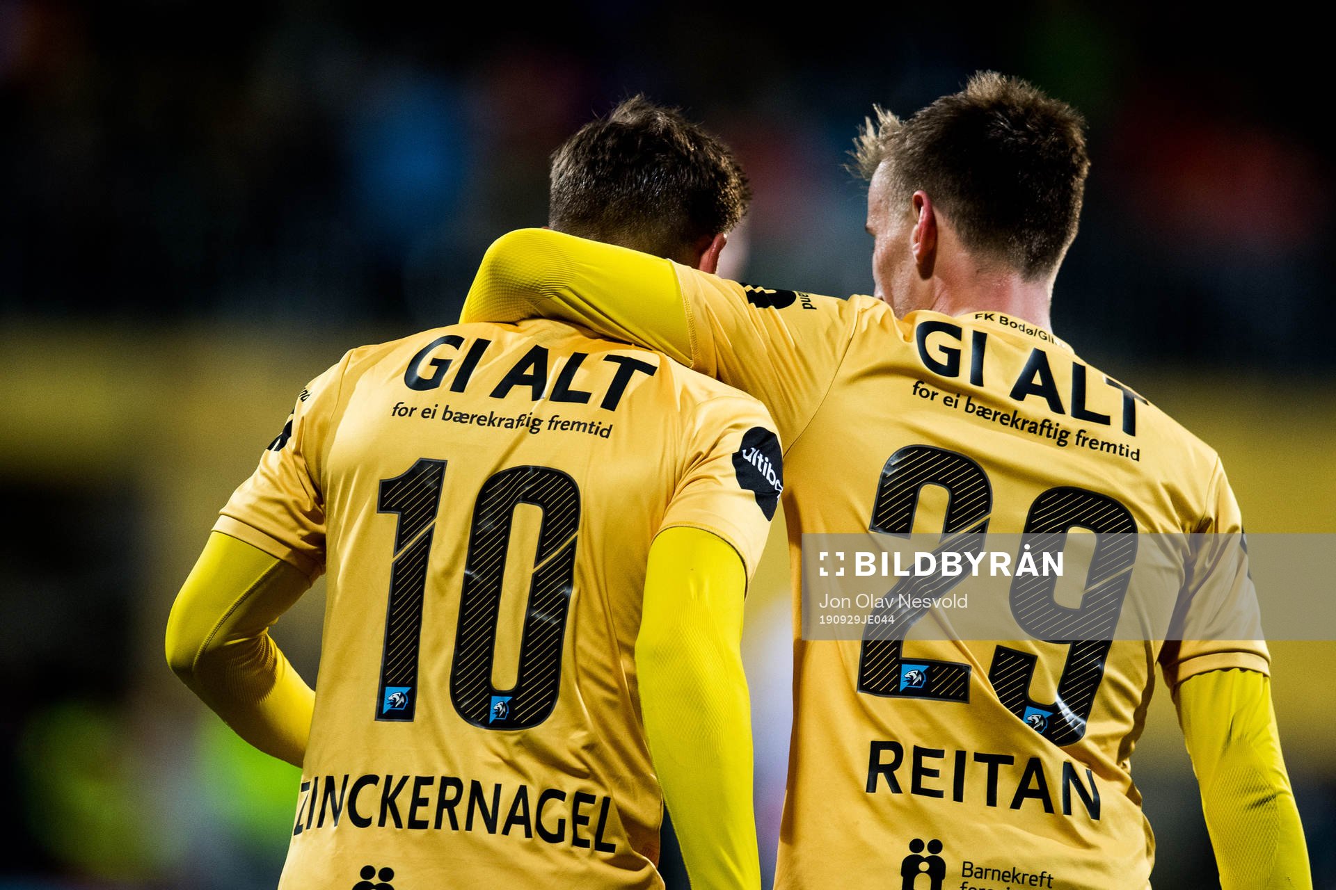 Philip Zinckernagel and Erlend Dahl Reitan celebrate