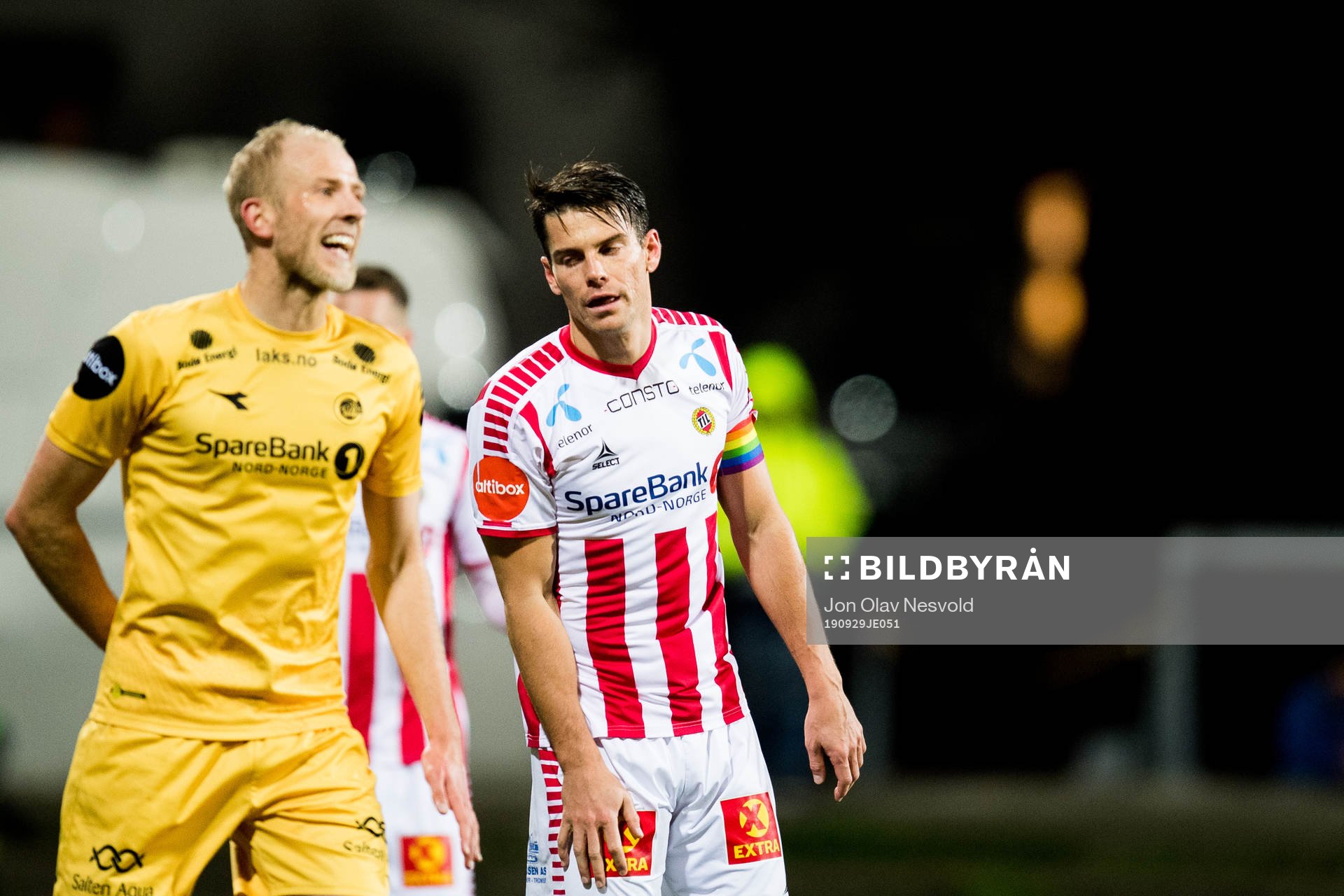 Simen Wangberg of Tromsø looks dejected