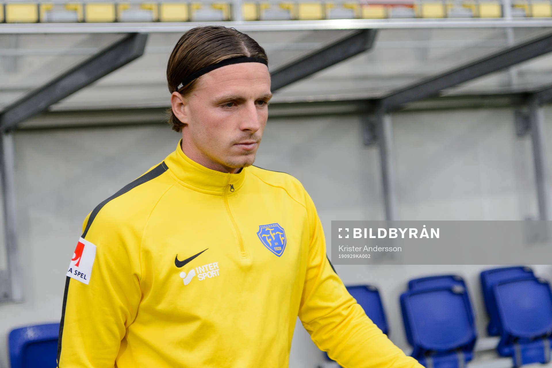 Falkenbergs Carl Johansson före fotbollsmatchen i