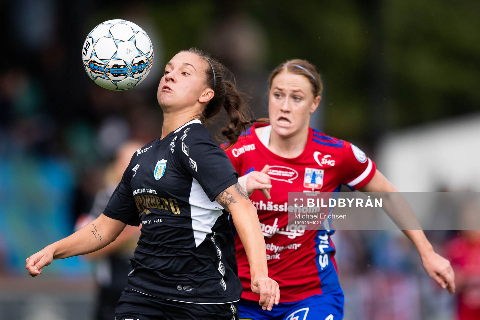 Göteborgs Julia Zigiotti Olme före Vittsjös Catherine