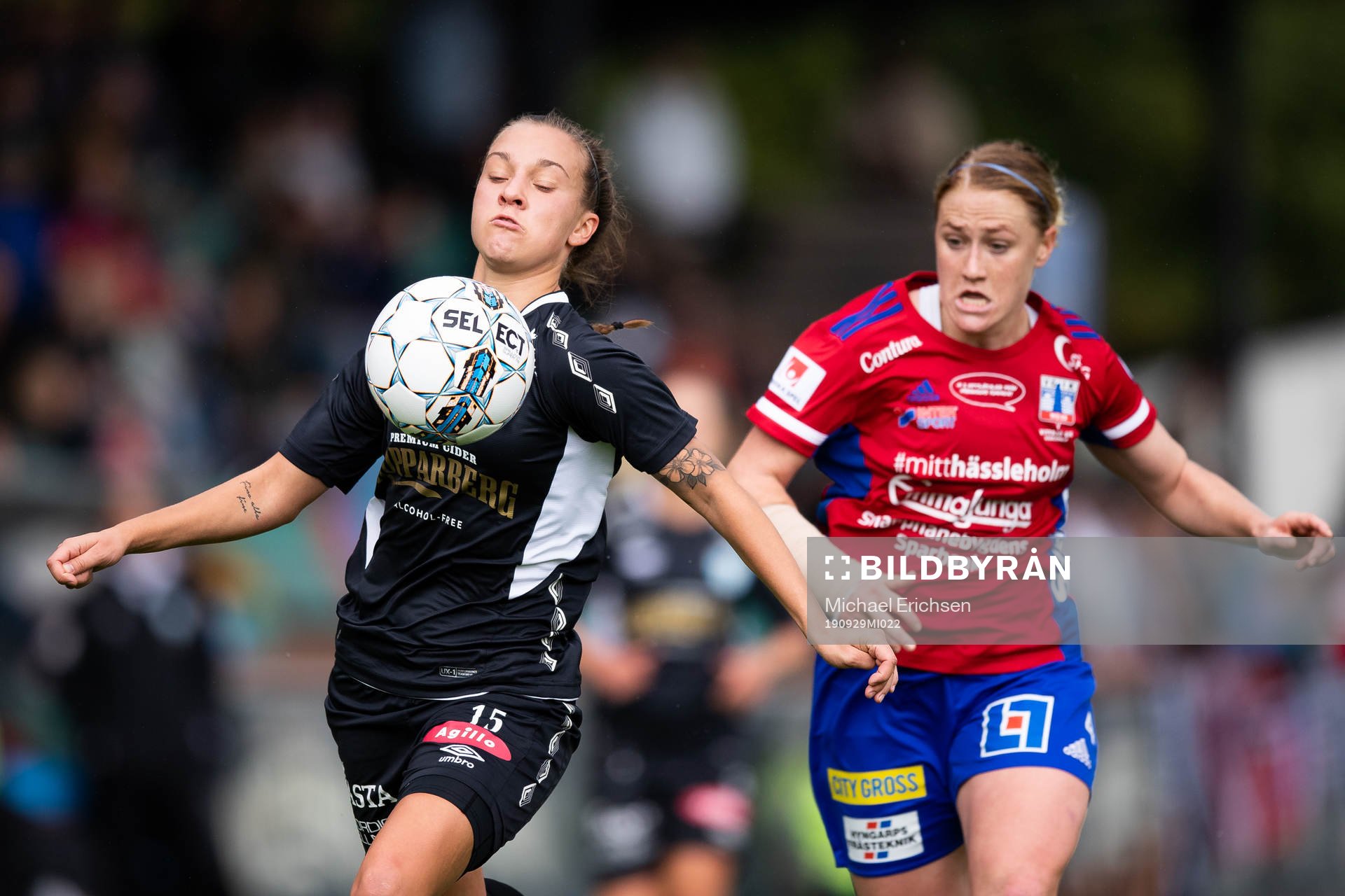 Göteborgs Julia Zigiotti Olme före Vittsjös Catherine