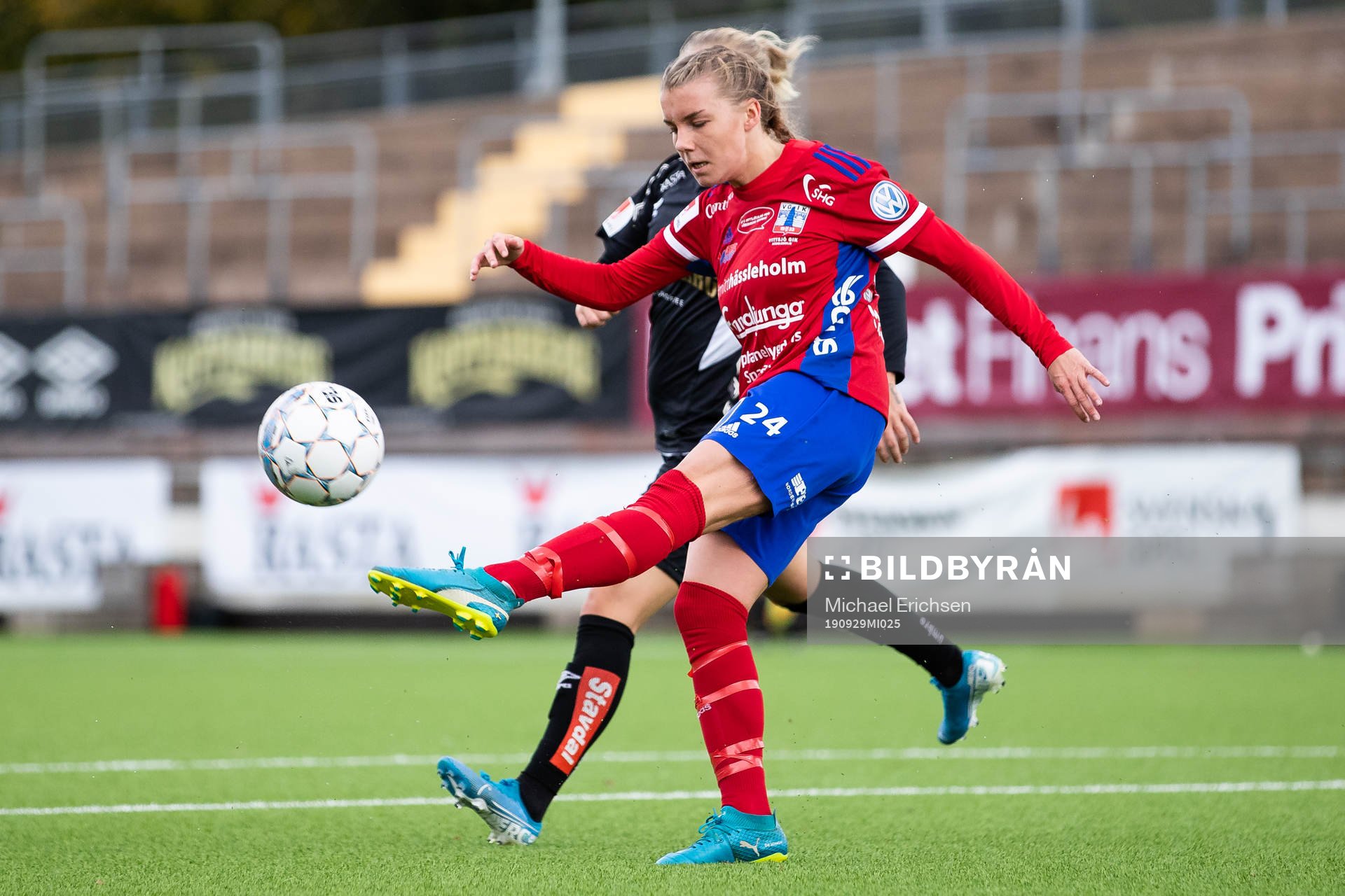 Vittsjös Ebba Hed under fotbollsmatchen i Damallsvenskan mellan Kopparbergs/Göteborg och Vittsjö den 29 september 2019 i Göteborg.