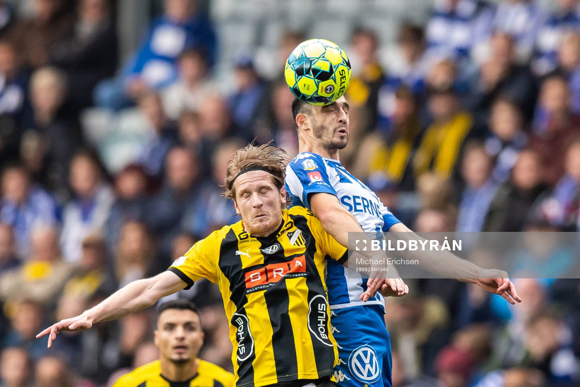 Häckens Erik Friberg och IFK Göteborgs Giorgi Kharaishvili