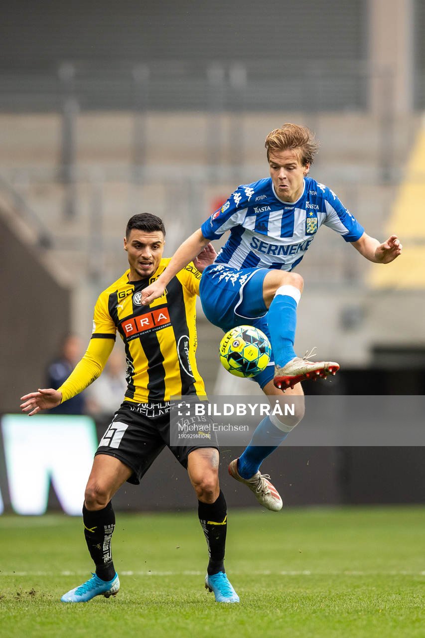 Häckens Ahmed Yasin och IFK Göteborgs August Erlingmark
