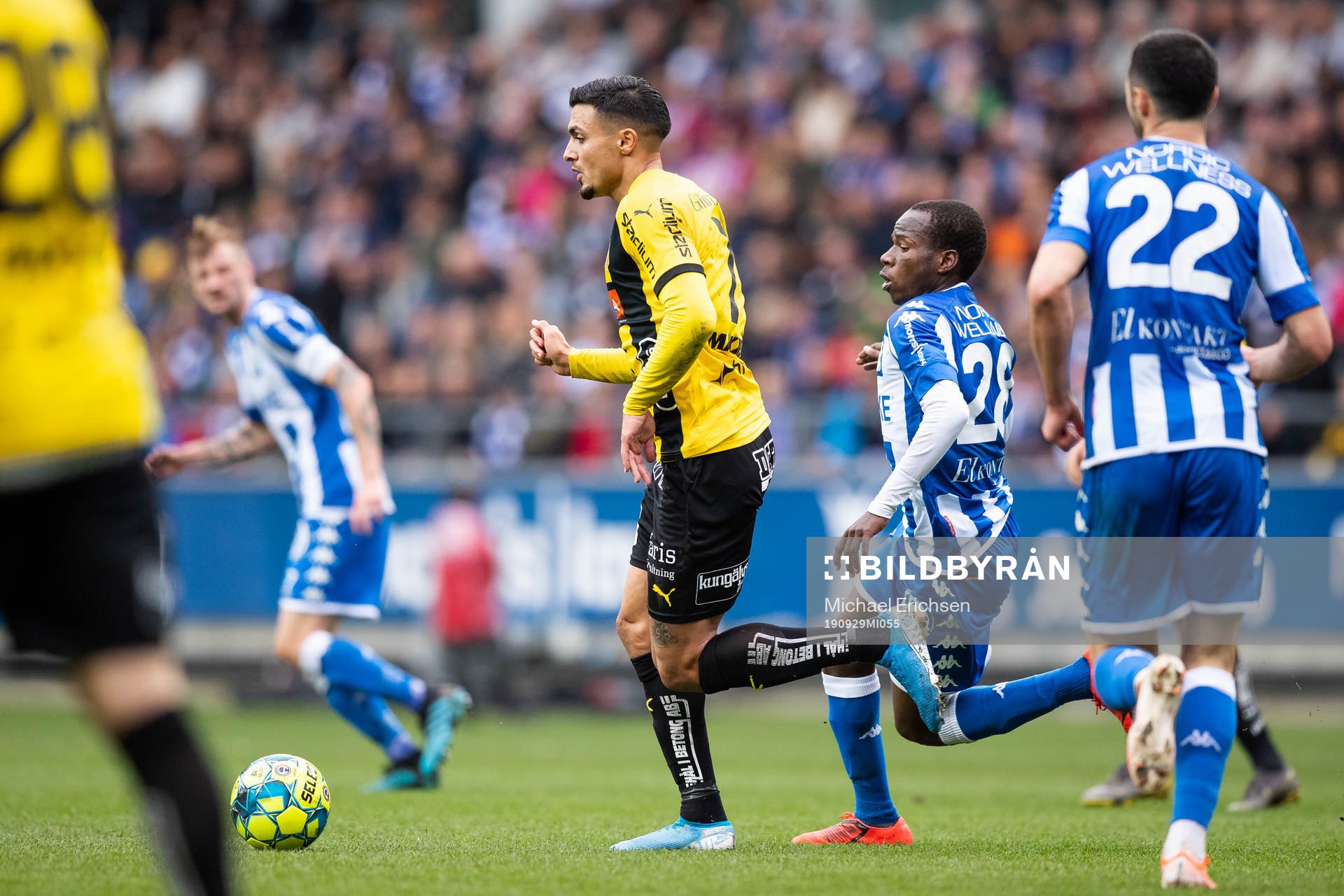 Häckens Ahmed Yasin och IFK Göteborgs Alhassan Yusuf