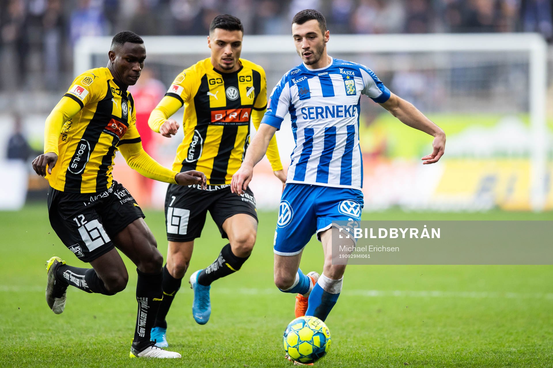 Häckens Godswill Ekpolo och Ahmed Yasin mot IFK Göteborgs
