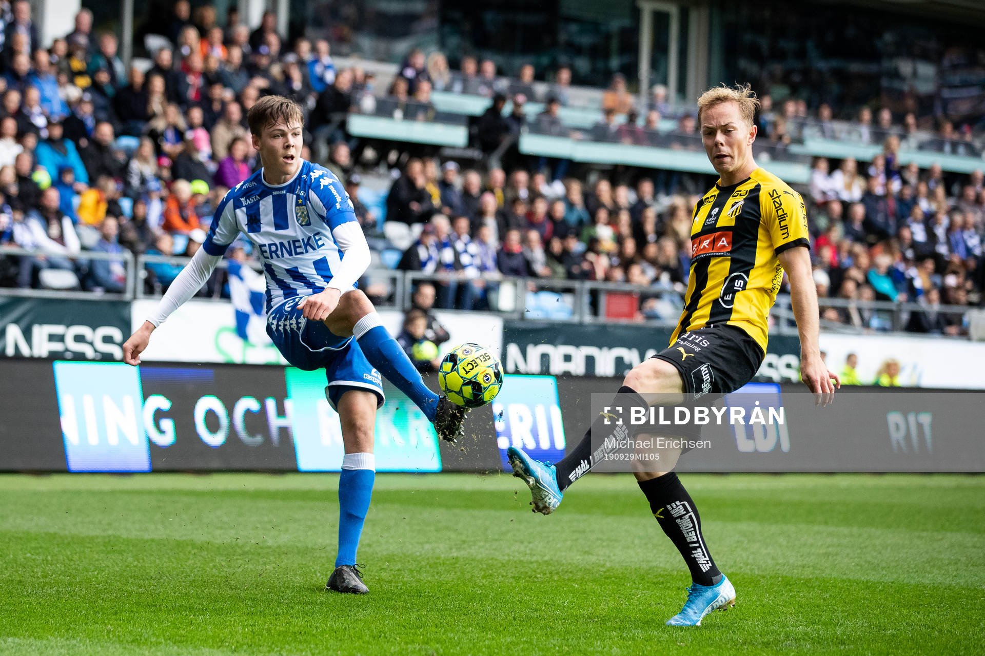 IFK Göteborgs Emil Holm och Häckens Adam Andersson