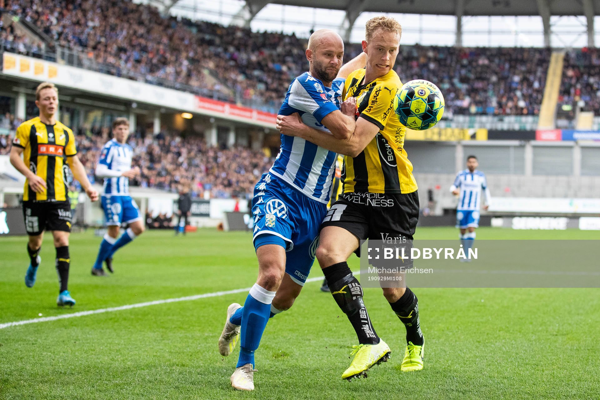 IFK Göteborgs Robin Söder och Häckens Gustav Berggren