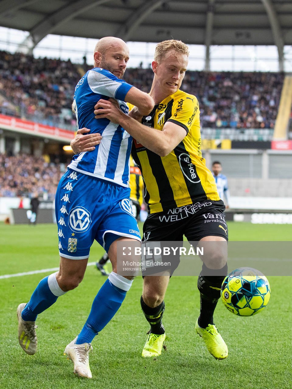 IFK Göteborgs Robin Söder och Häckens Gustav Berggren