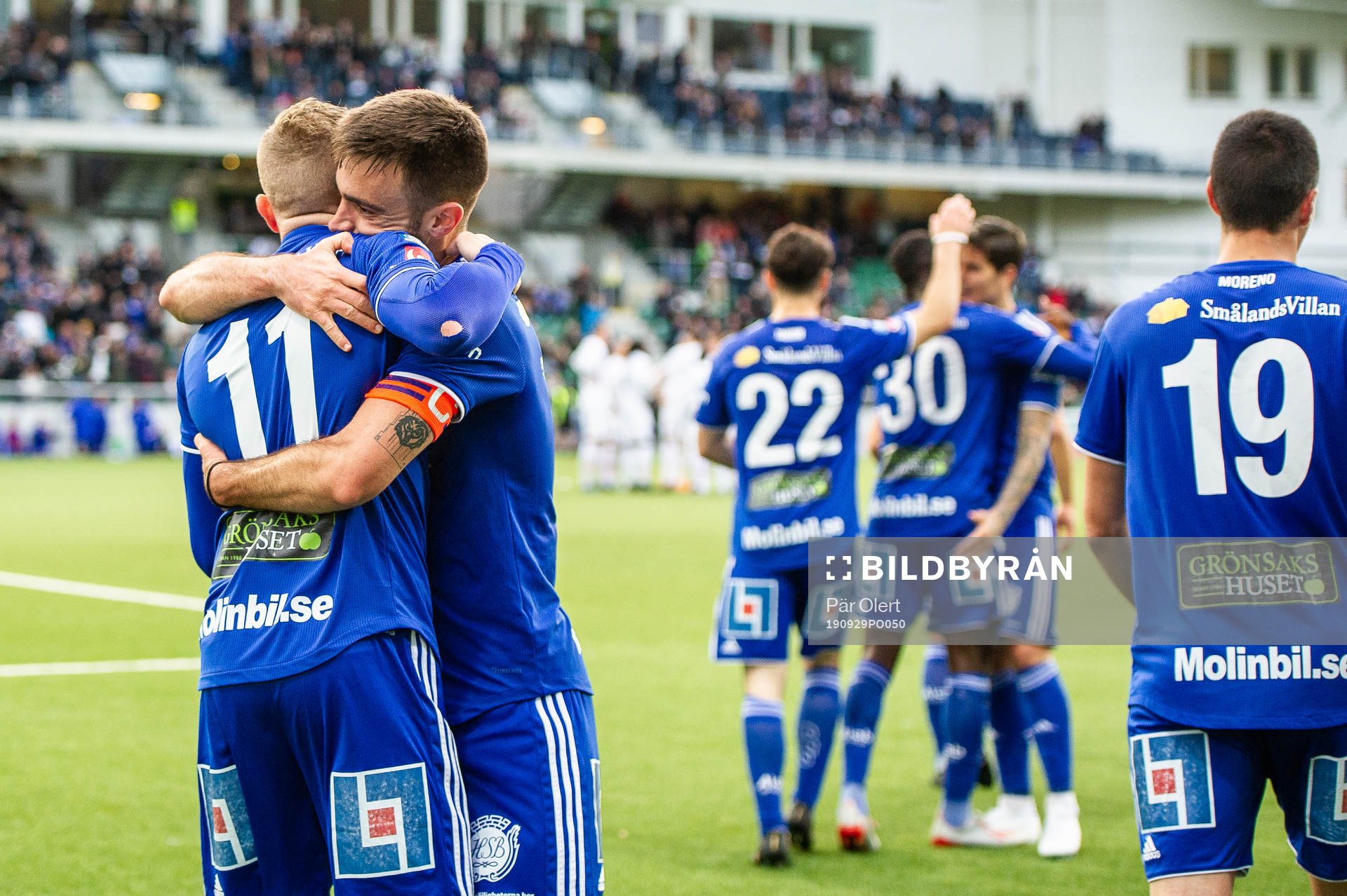 Sundsvalls Tobias Eriksson och Carlos Gracia jublar