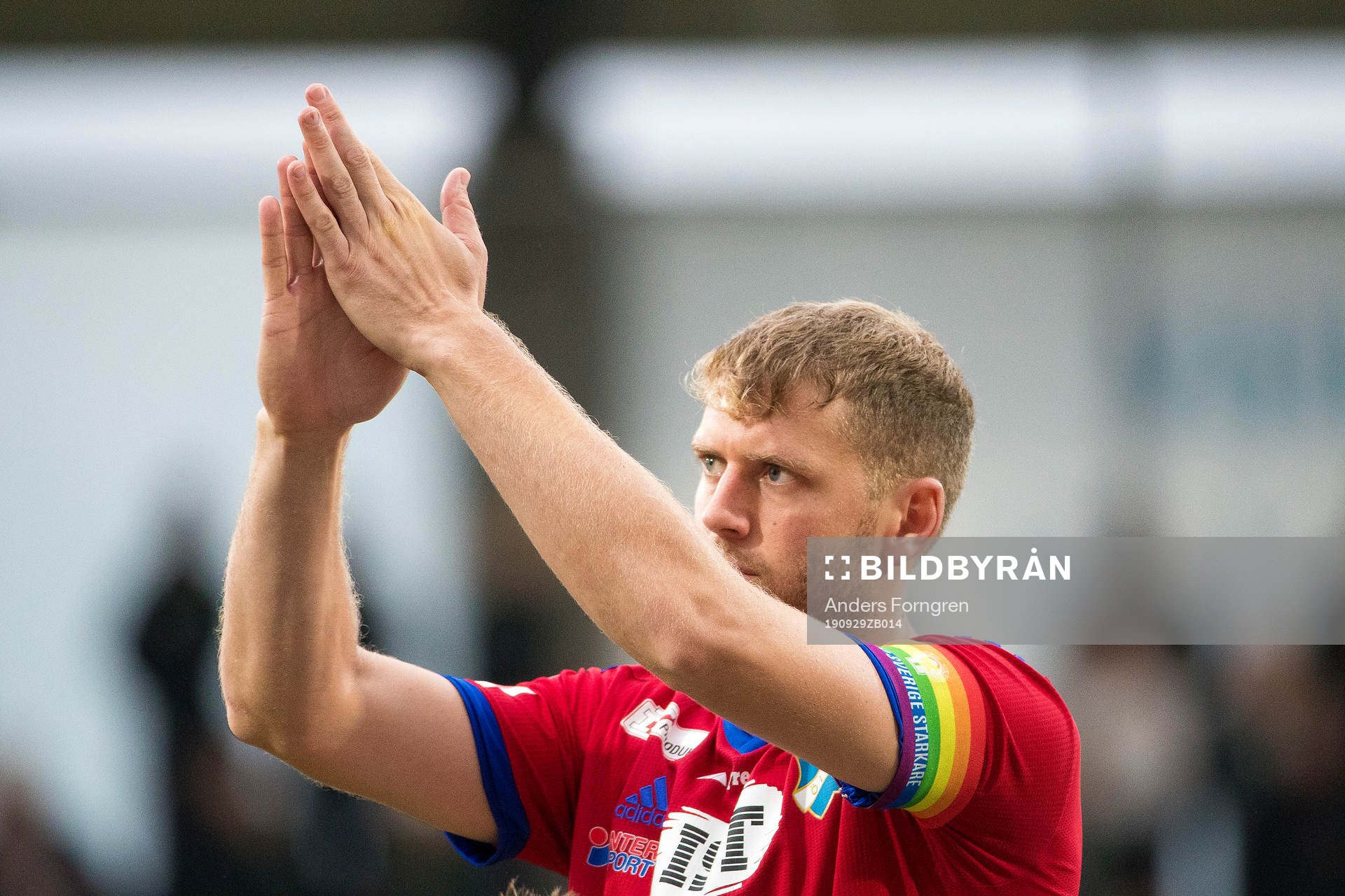 Östers Stefan Karlsson innan fotbollsmatchen i Superettan
