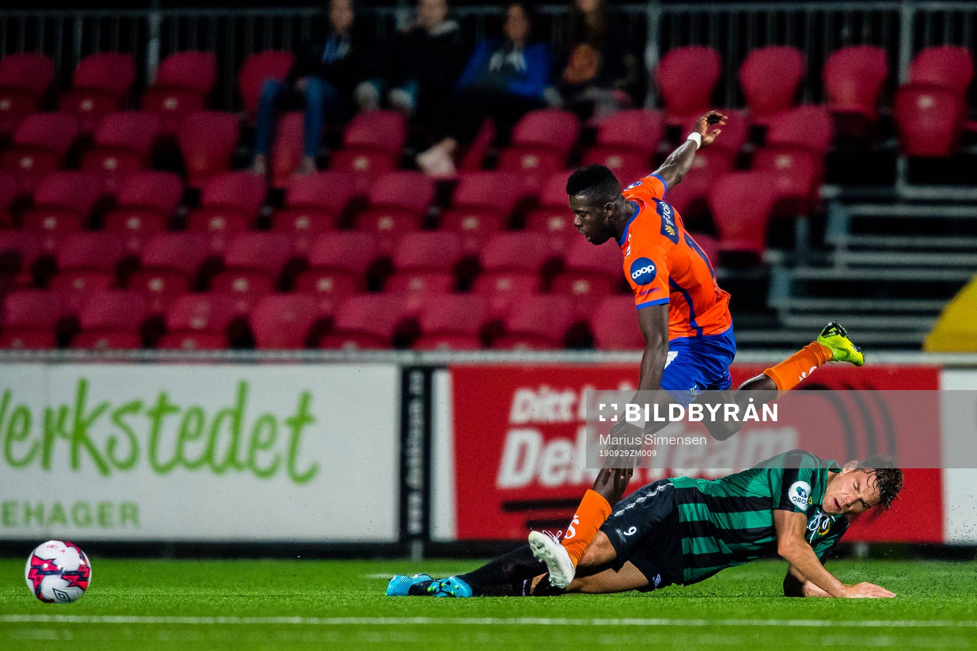 Pape Habib Gueye of Aalesund and Ole Kristian Langås of