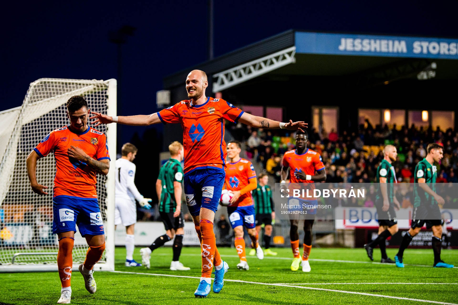 Niklas Fernando Nygaard Castro of Aalesund celebrates with