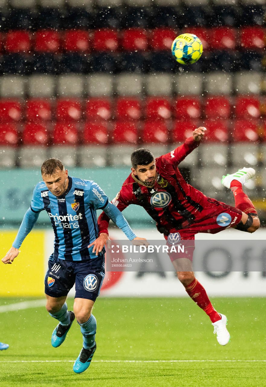 Djurgårdens Jesper Karlström och Östersunds Rewan Amin