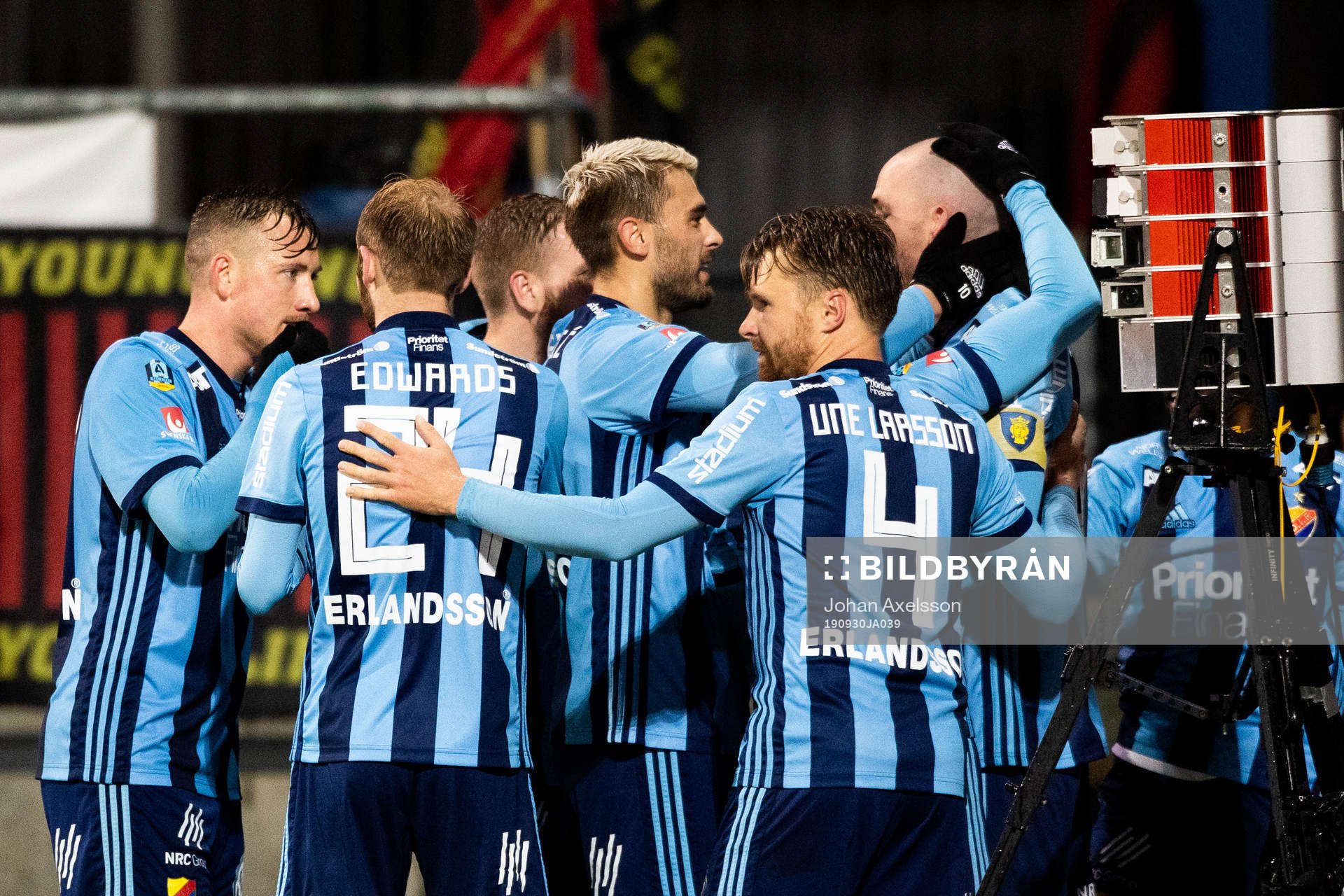 Djurgårdens spelare jublar