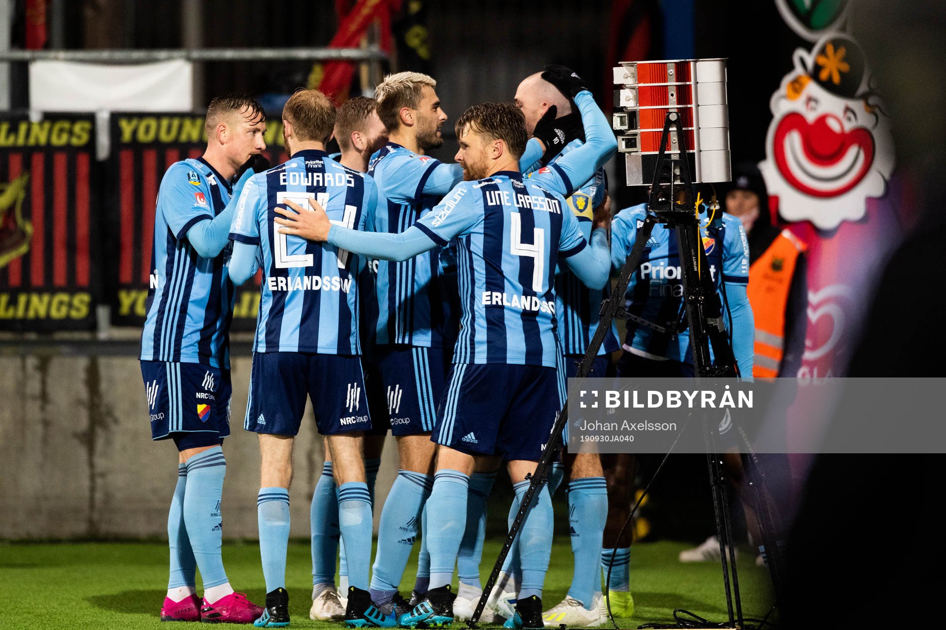 Djurgårdens spelare jublar