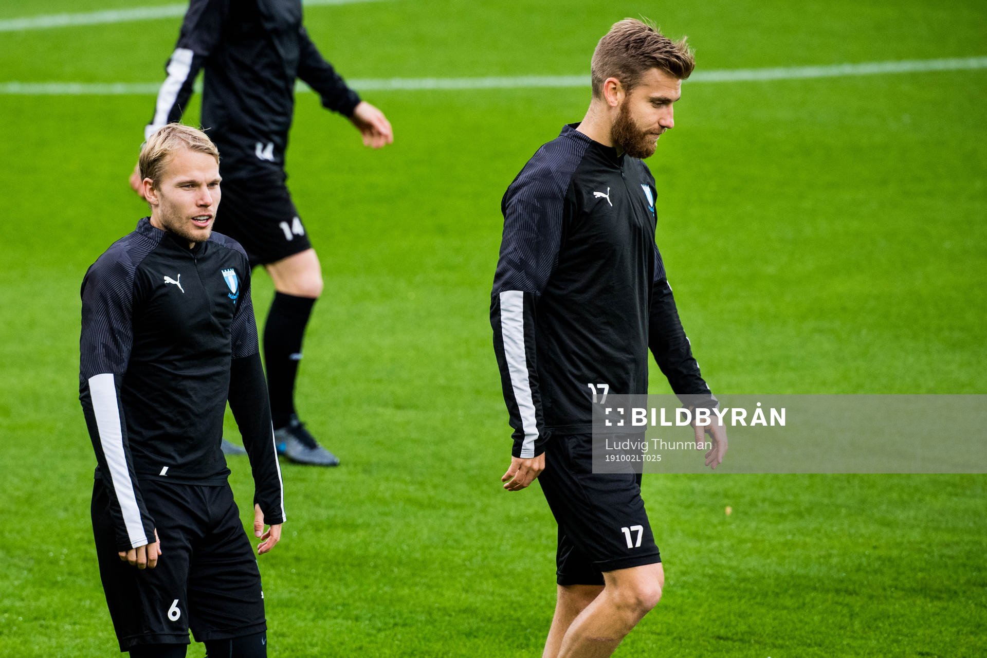 Oscar Lewicki and Rasmus Bengtsson of Malmö FF