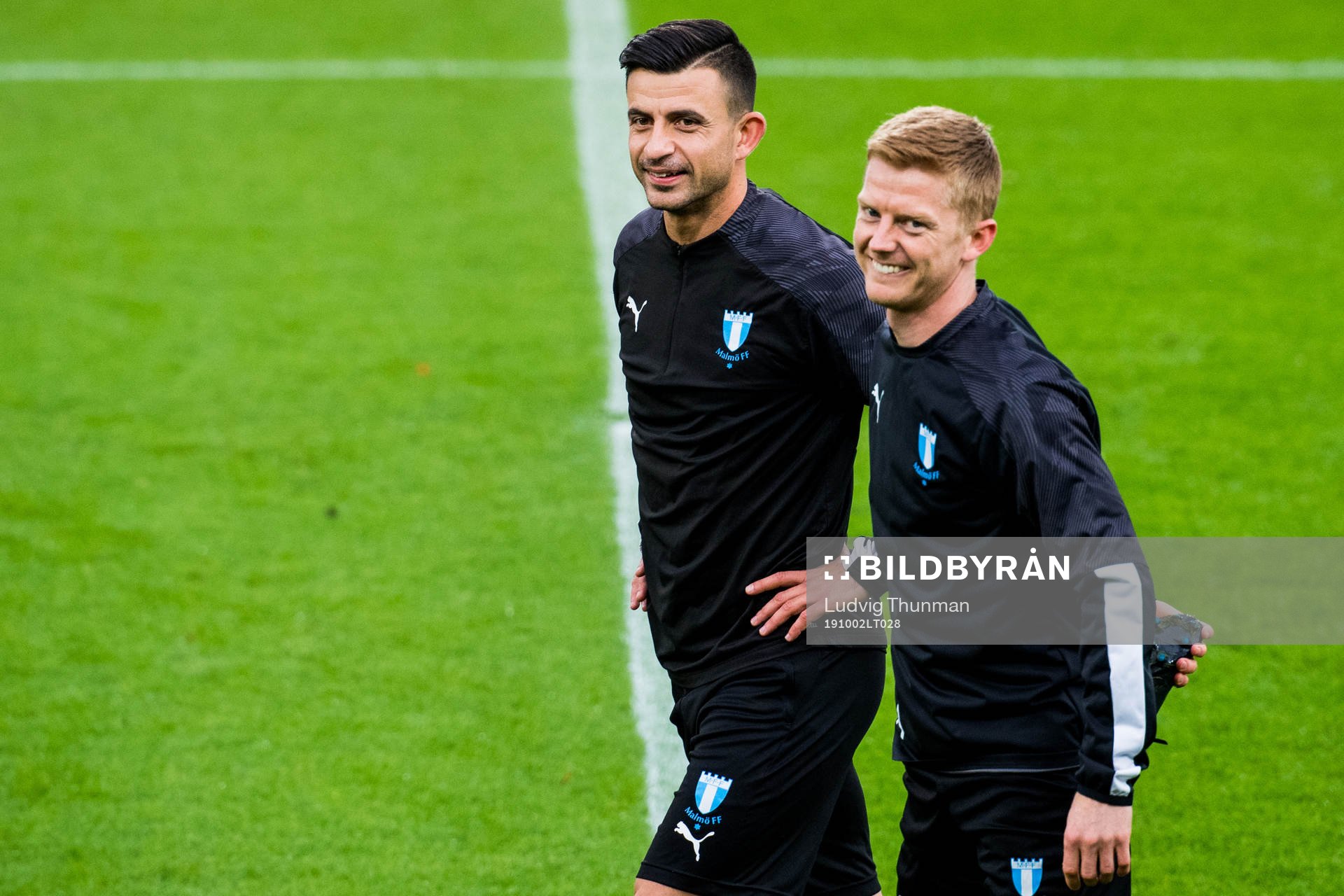 Behrang Safari and Anders Christiansen of Malmö FF
