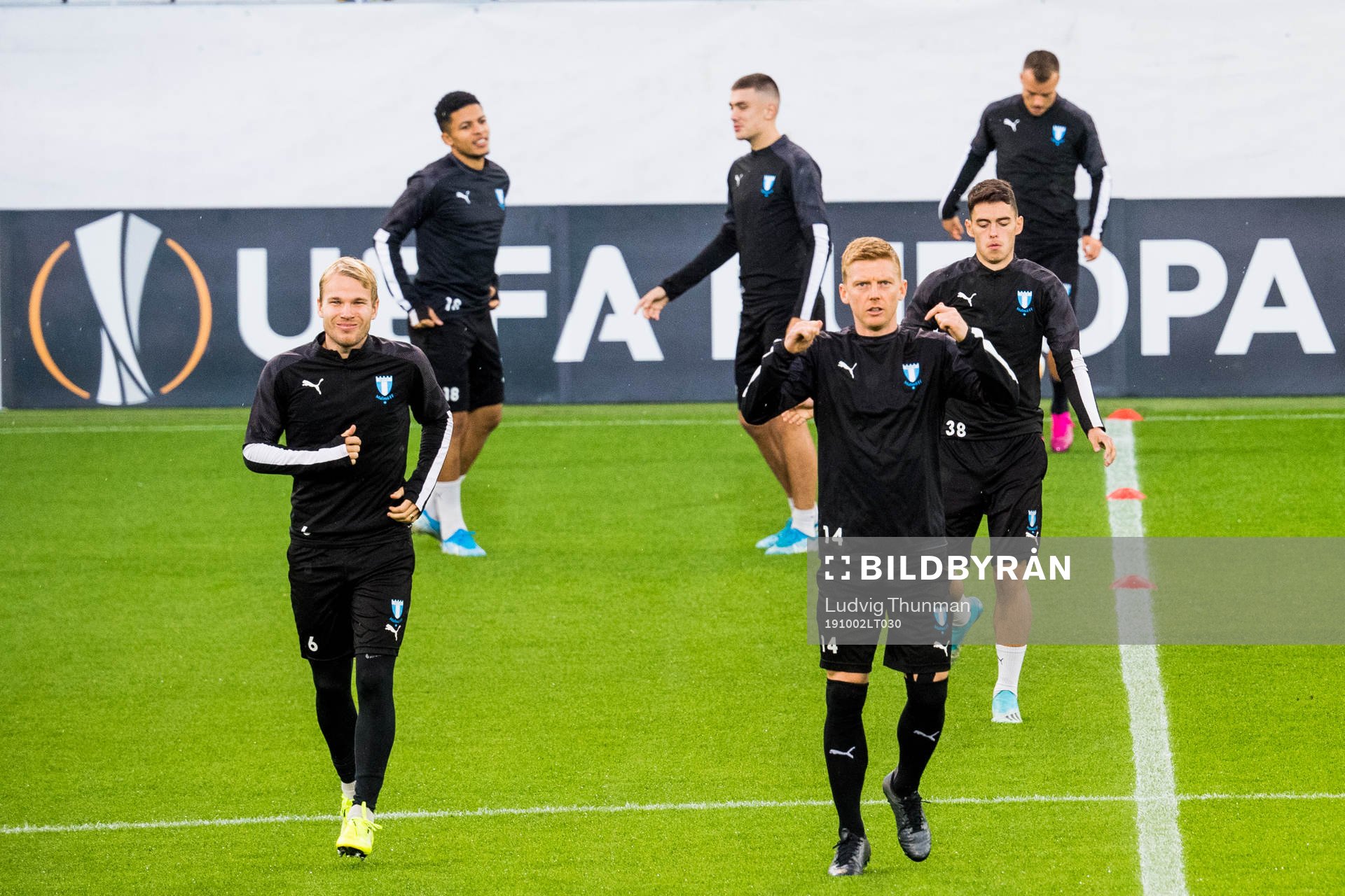 Oscar Lewicki and Anders Christiansen of Malmö FF