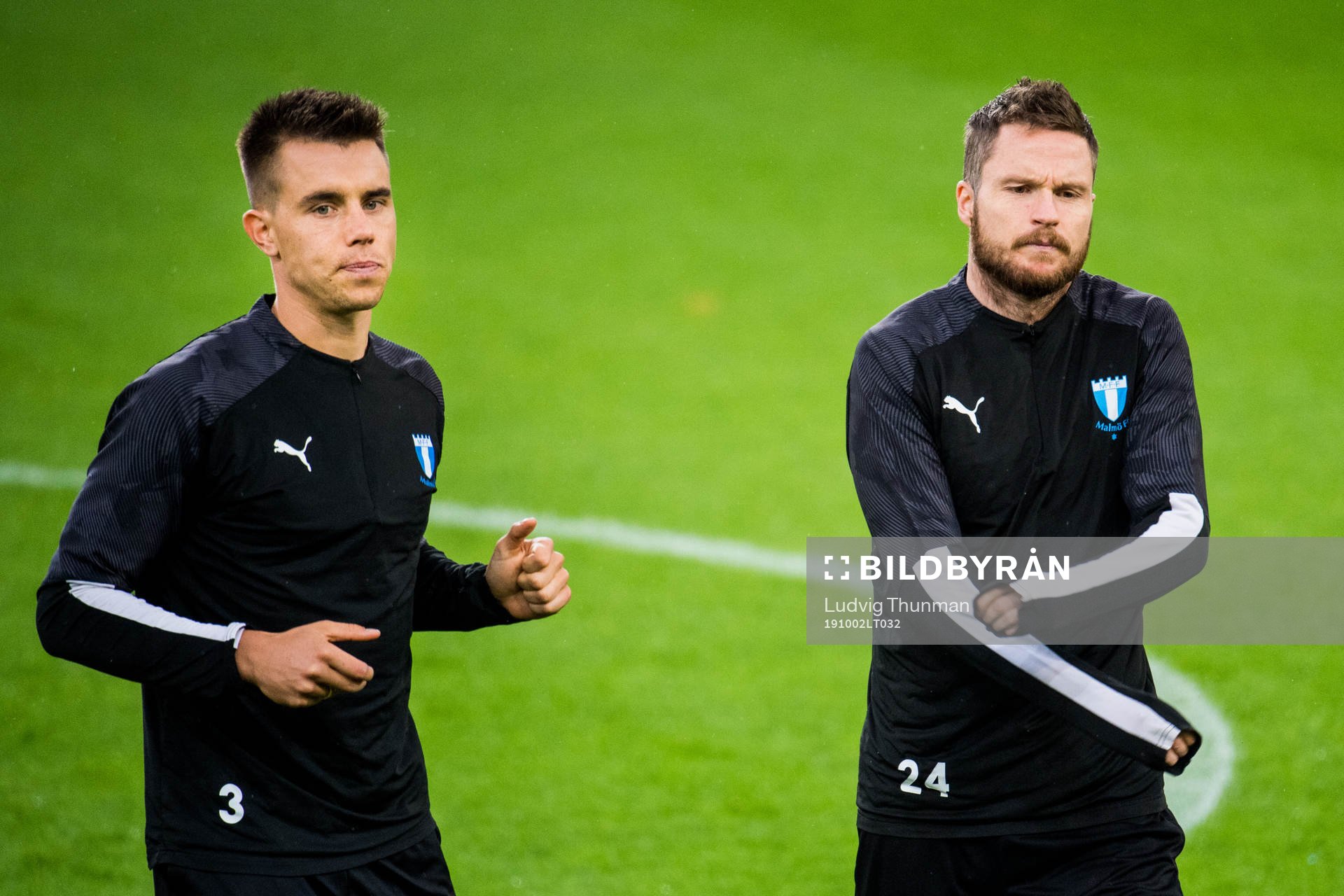 Jonas Knudsen and Lasse Nielsen of Malmö FF xduring a