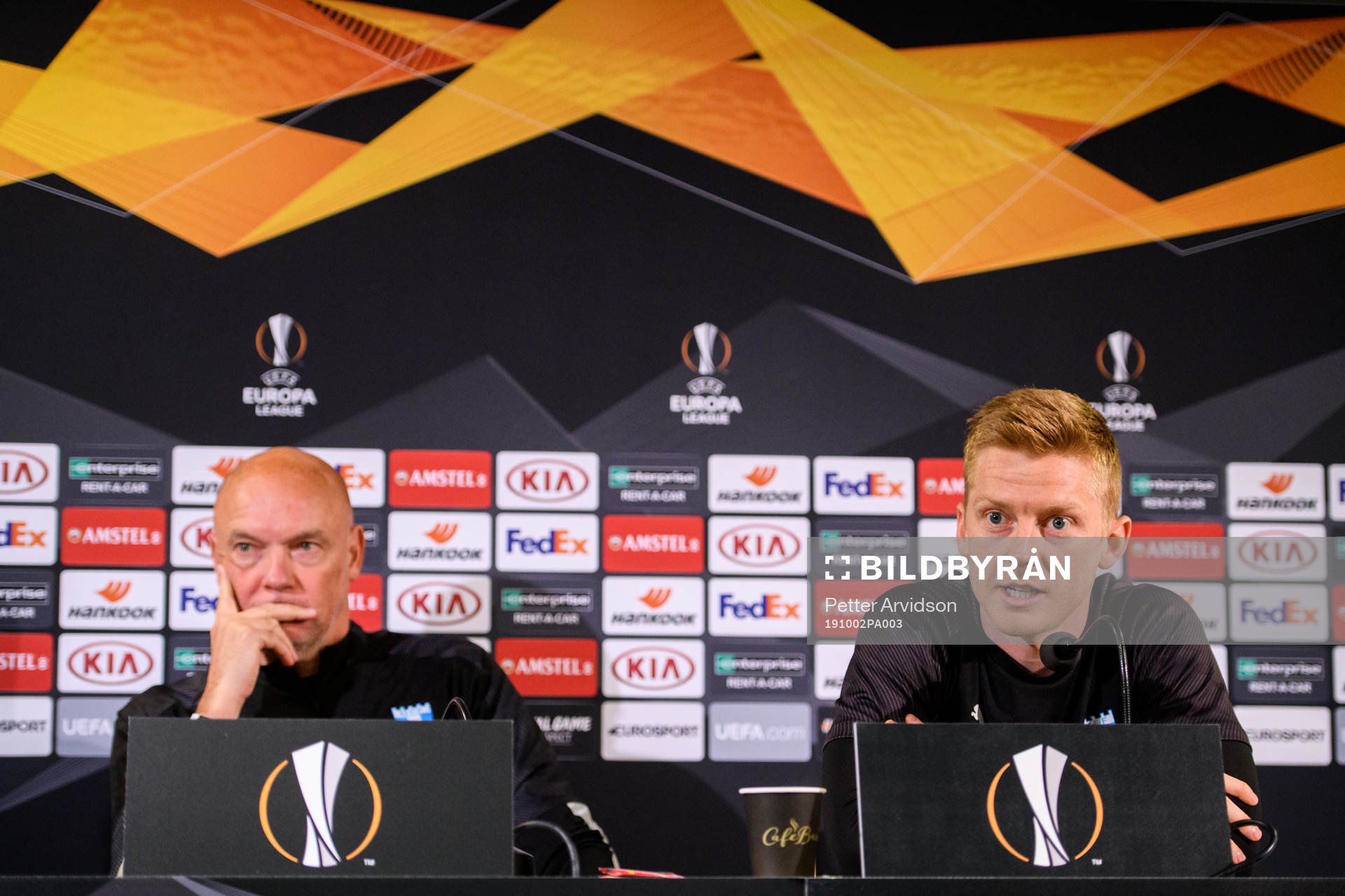 Uwe Rösler, head coach and Anders Christiansen of Malmö FF