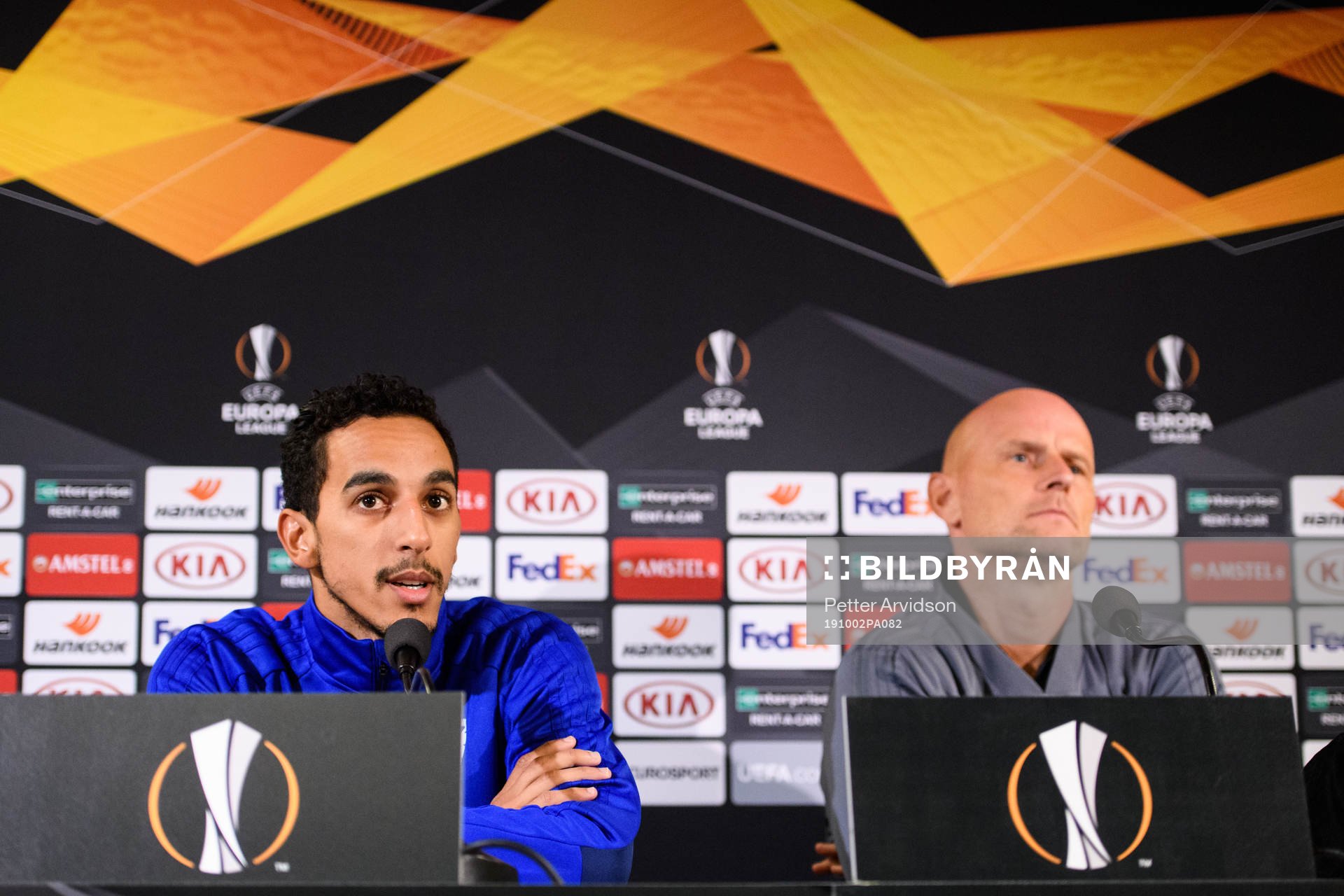 Carlos Zeca and Ståle Solbakken, head coach of FC