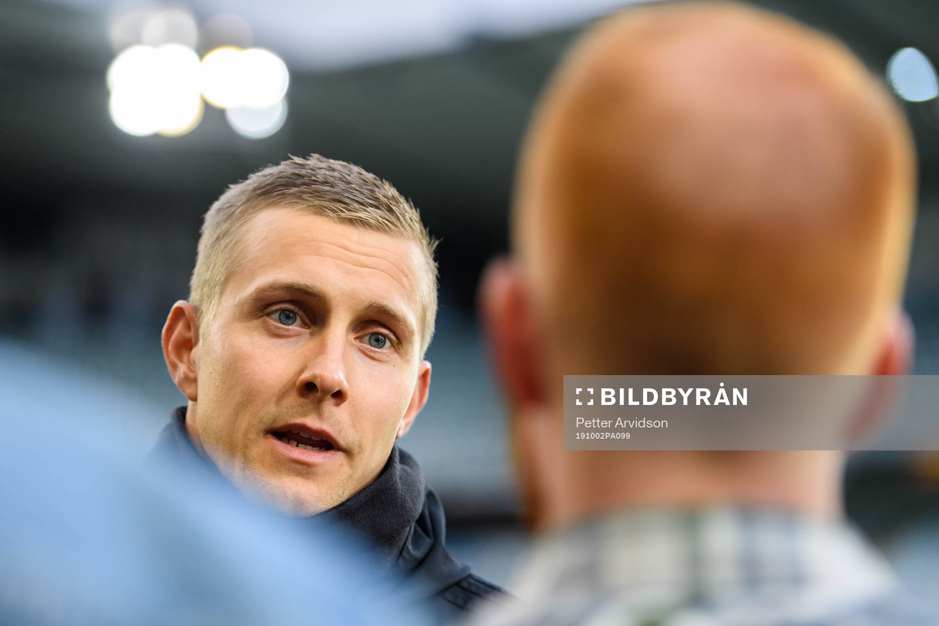 Karl-Johan Johnsson goalkeeper of FC Köpenhamn talks with